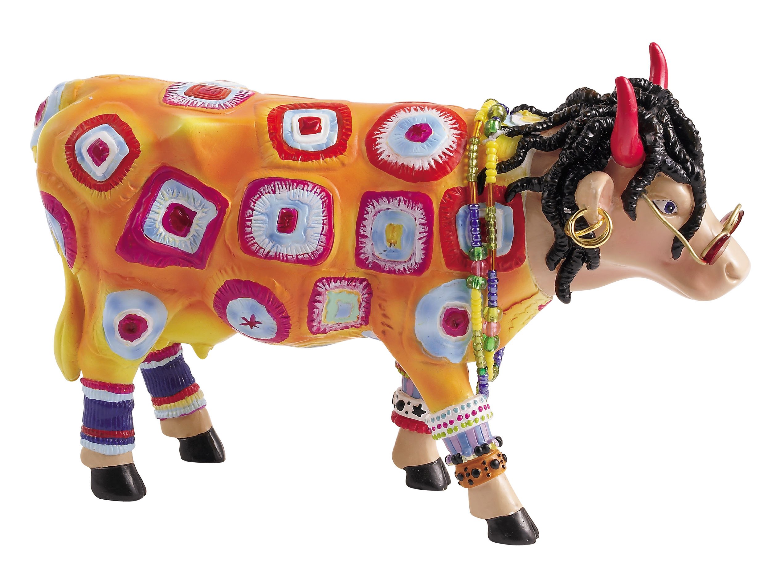 Estatueta de vaca hippie de Miss Cow Parade | Amazon.com.br