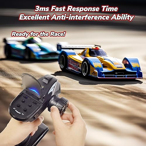 Miniatura 2 de DUMBORC X4 - Transmisor y receptor de radio RC de 4 canales X6F con función de alarma a prueba de fallos y de bajo voltaje, modo mixto para vehículo