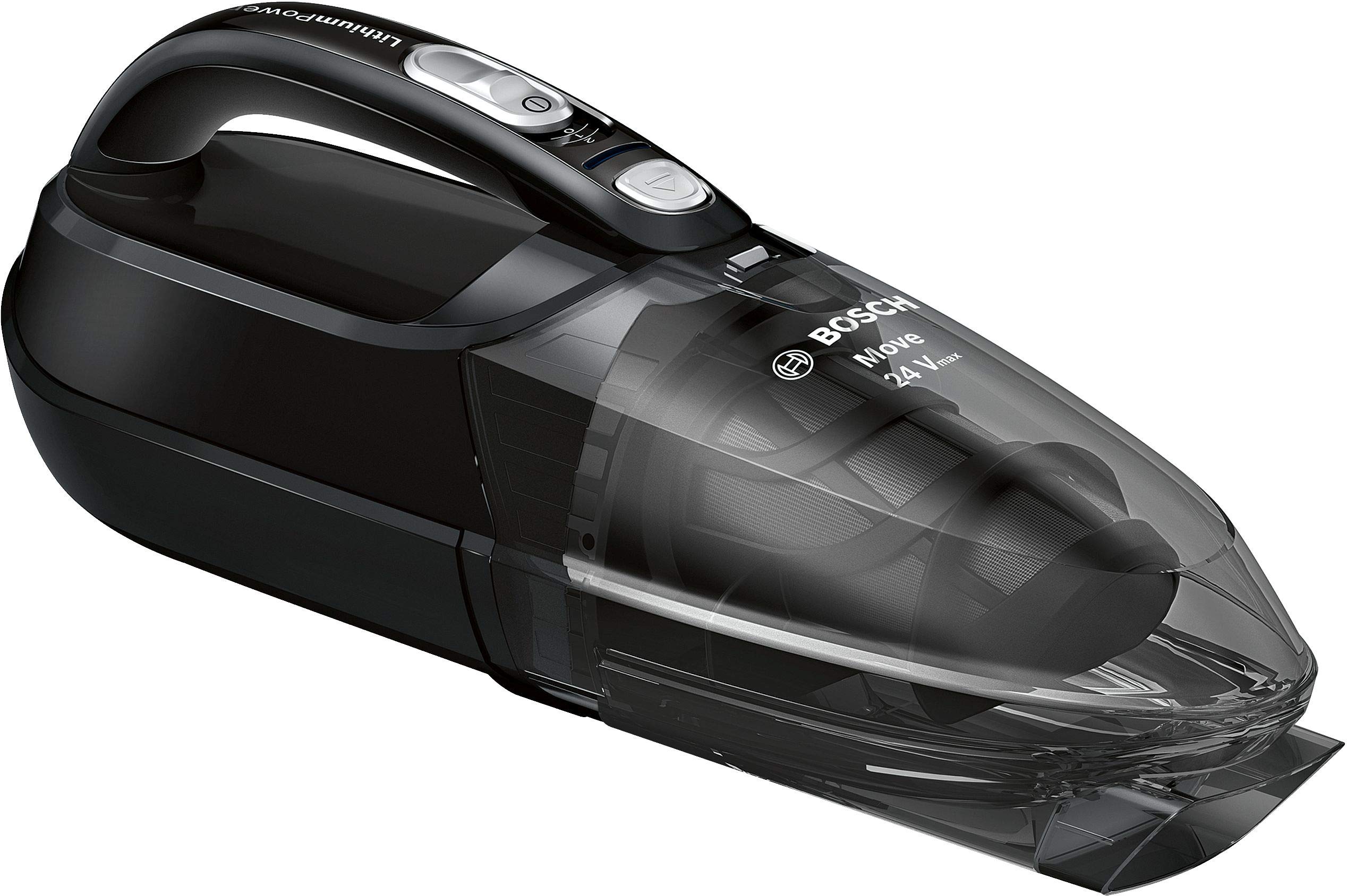 Bosch - Aspiradora de mano sin cable Move Lithium, batería de 24Vmax., color negro, BHN24L