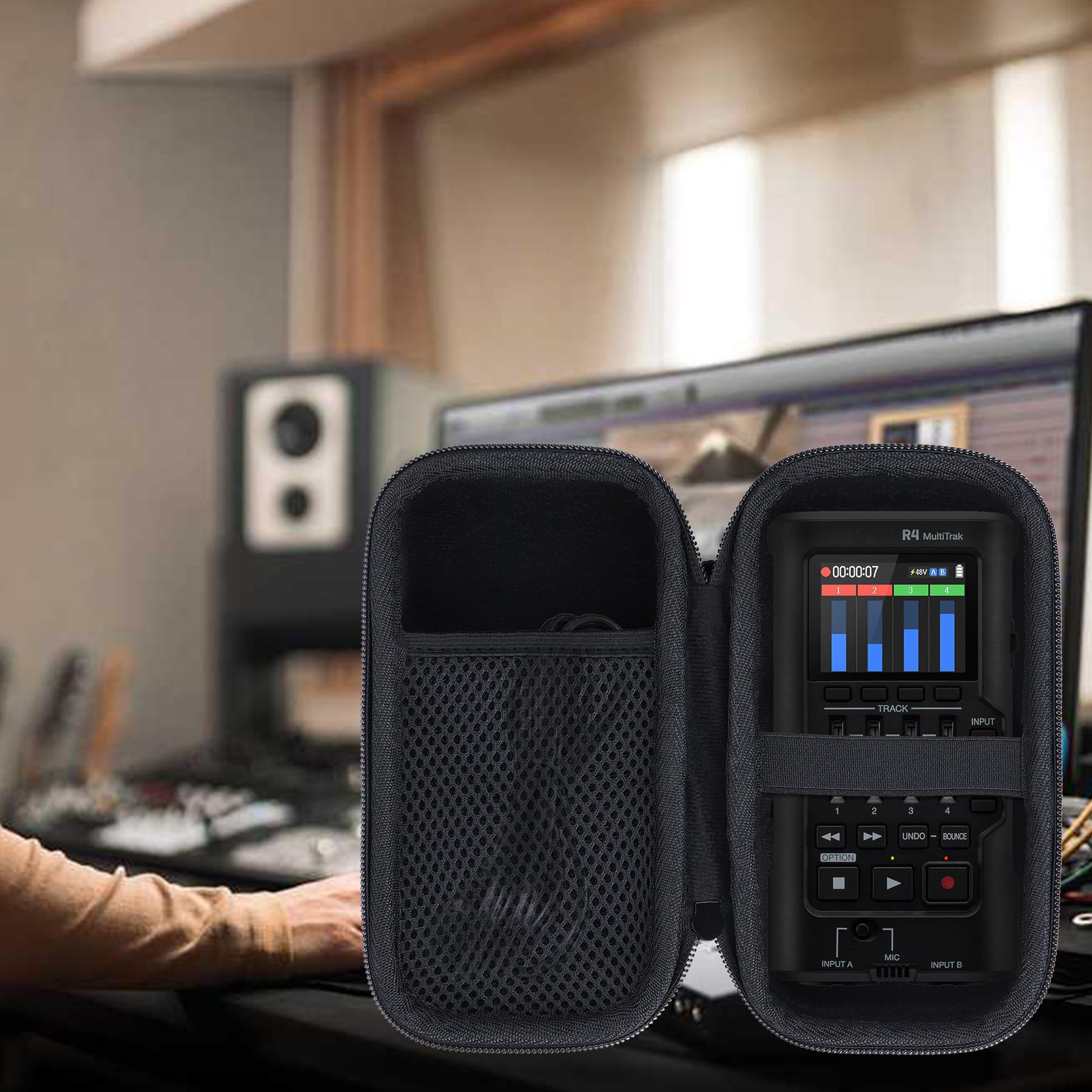 Lebakort Twarde etui ochronne etui do Zoom R4 MultiTrak 4-torowy rejestrator