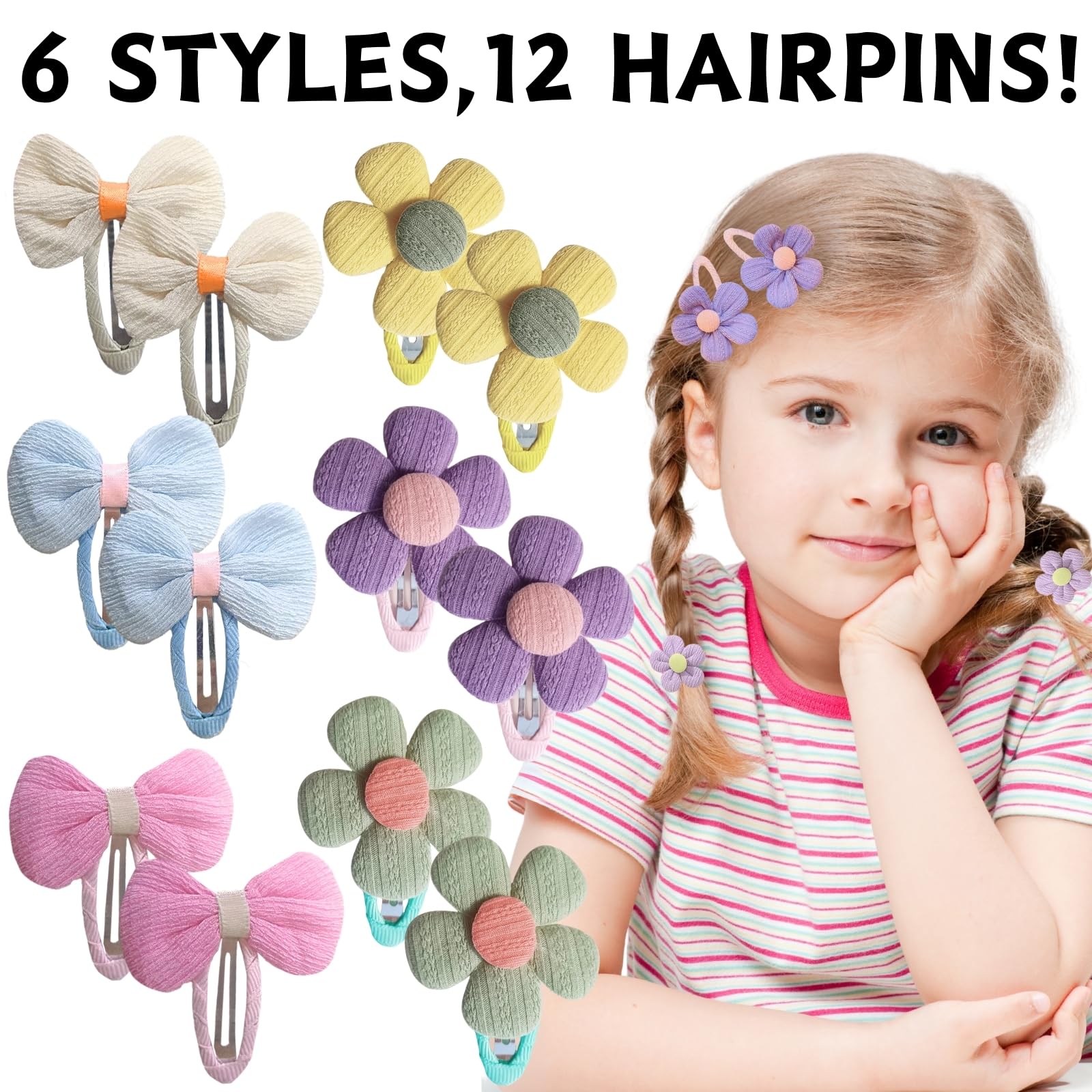 Set Da 1185 Accessori Per Capelli Per Ragazze - Elastici Colorati, Fermagli A Scatto E A Fiore, Per Acconciature E Code