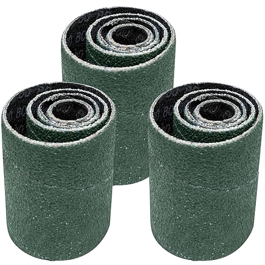 LINE10 Tools 12 Pack Zirconia Spindle Sanding Sleeves, 2-inch Long, Medium, 80 Grit
