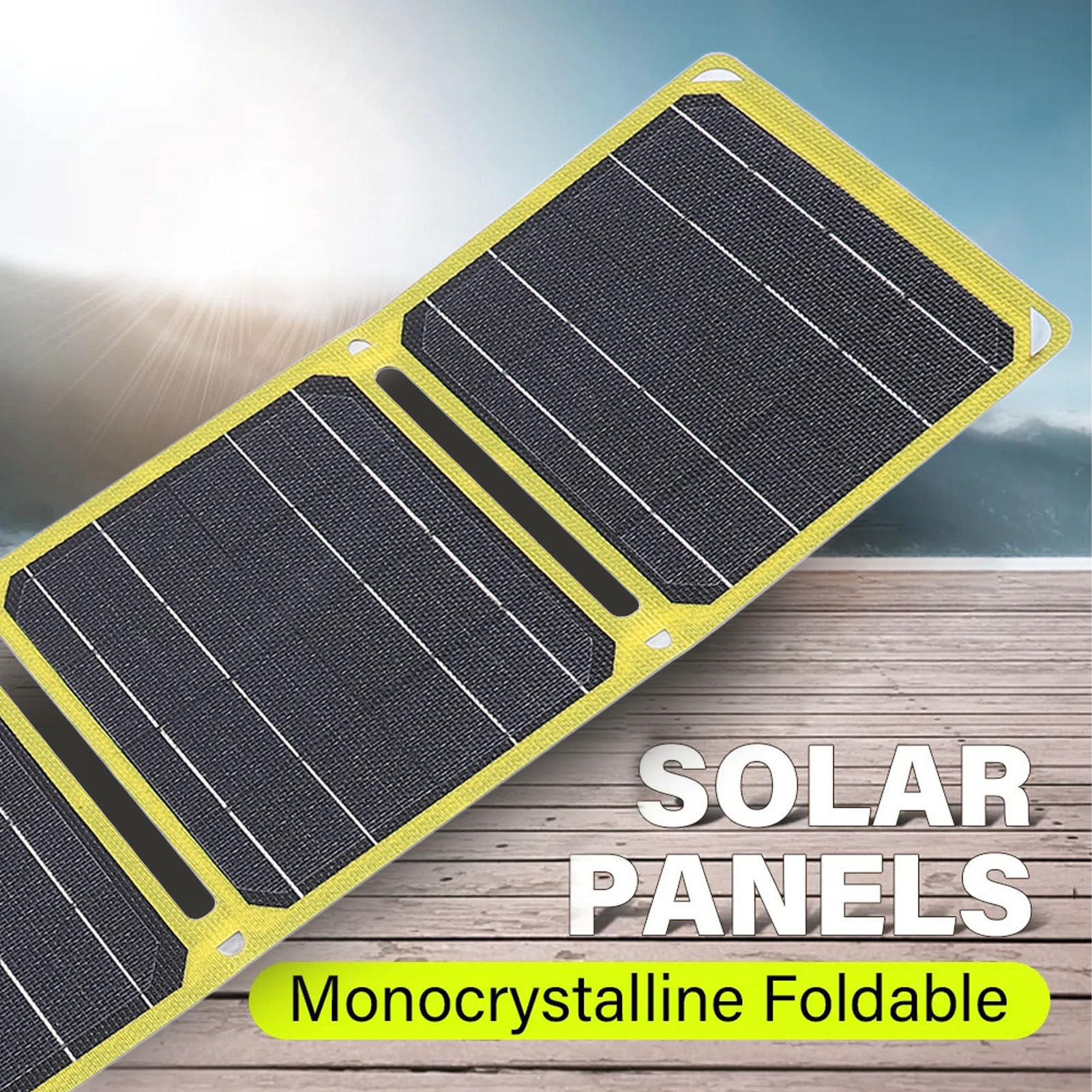 Panneau Solaire Pliable 40W, Chargeur USB-C DC pour Camping