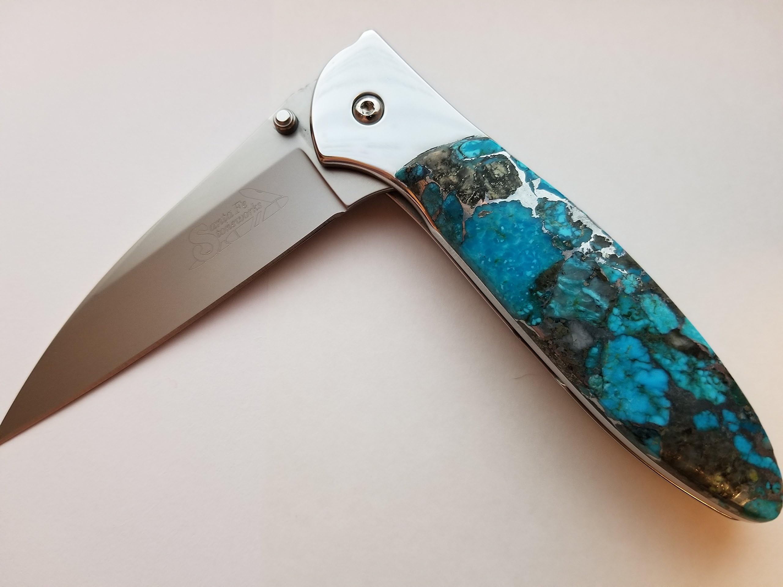 Santa Fe Stoneworks Ken Onion Design Kershaw 1660 with Turquoise and Zinc Handle