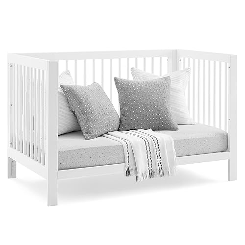 Miniatura 12 de GAP babyGap Charlie - Cuna convertible 6 en 1, certificado Greenguard Gold, color blanco bianca