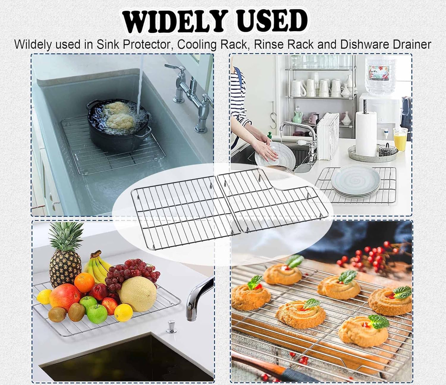 𝙐𝙥𝙜𝙧𝙖𝙙𝙚𝙙 K-6639-ST Sink Rack Replacement for Kohler Whitehaven Bottom Basin Rack 6639-ST, K-6488 and K-6489 Stainless Steel Sink Protector Accessories