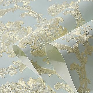 3D Embossed Damask Peel and Stick Wallpaper Modern European Style 3D Tex...