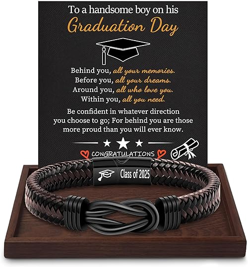 Inspirational Gifts for Men Morse Code Bracelets Mens Bracelets Graduation Gifts for Him Fathers Day Adjustable Leather Bracelet Motivational Birthday Annivesary Jewelry Stocking Stuffers for Men