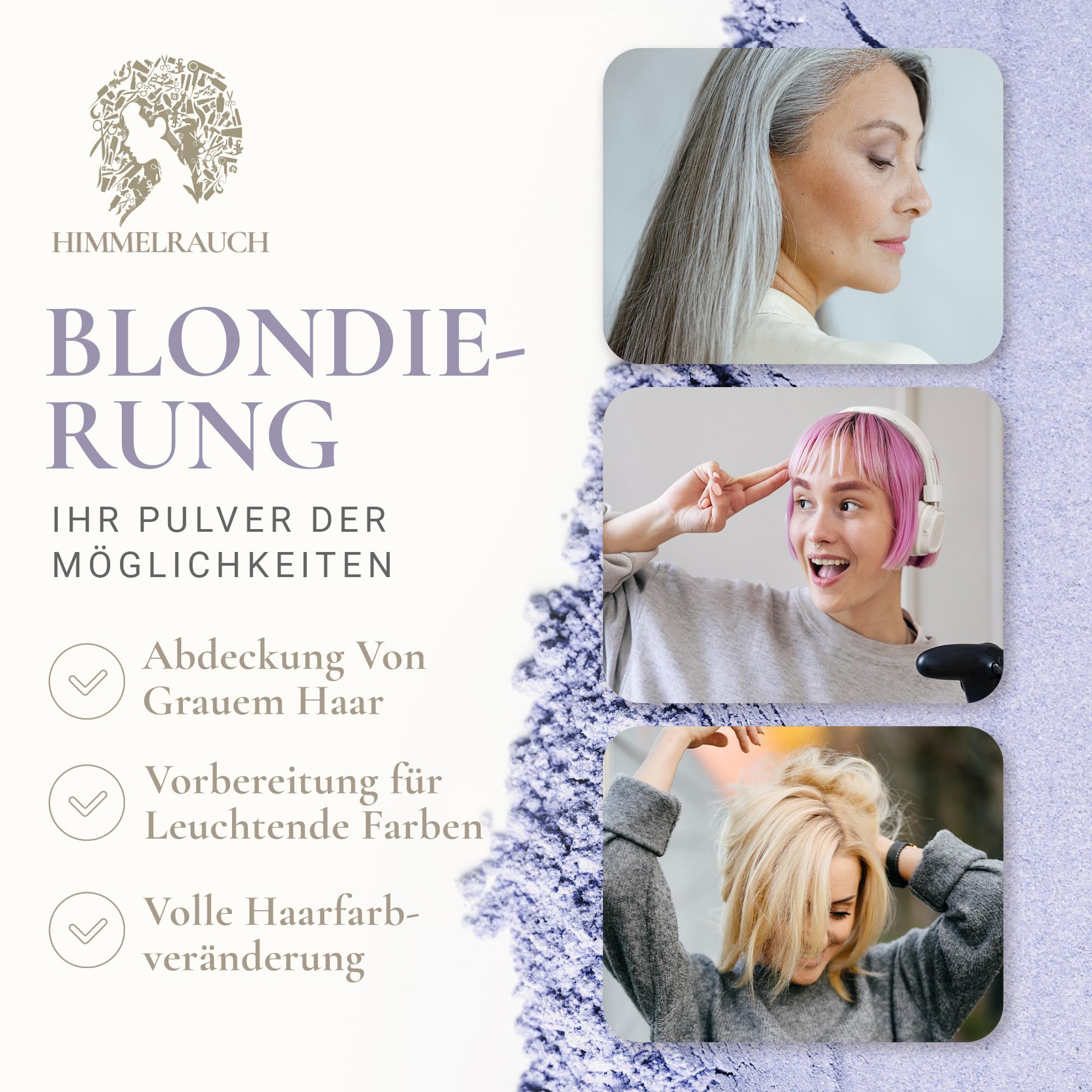 Poudre décolorante – Blondissement jusqu'à 7 tons – Anti-jaune, sans poussière, végétalien, sans paraben, sans gluten, épaisseur sans silicone, pâte crémeuse pour une excellente tenue dans
