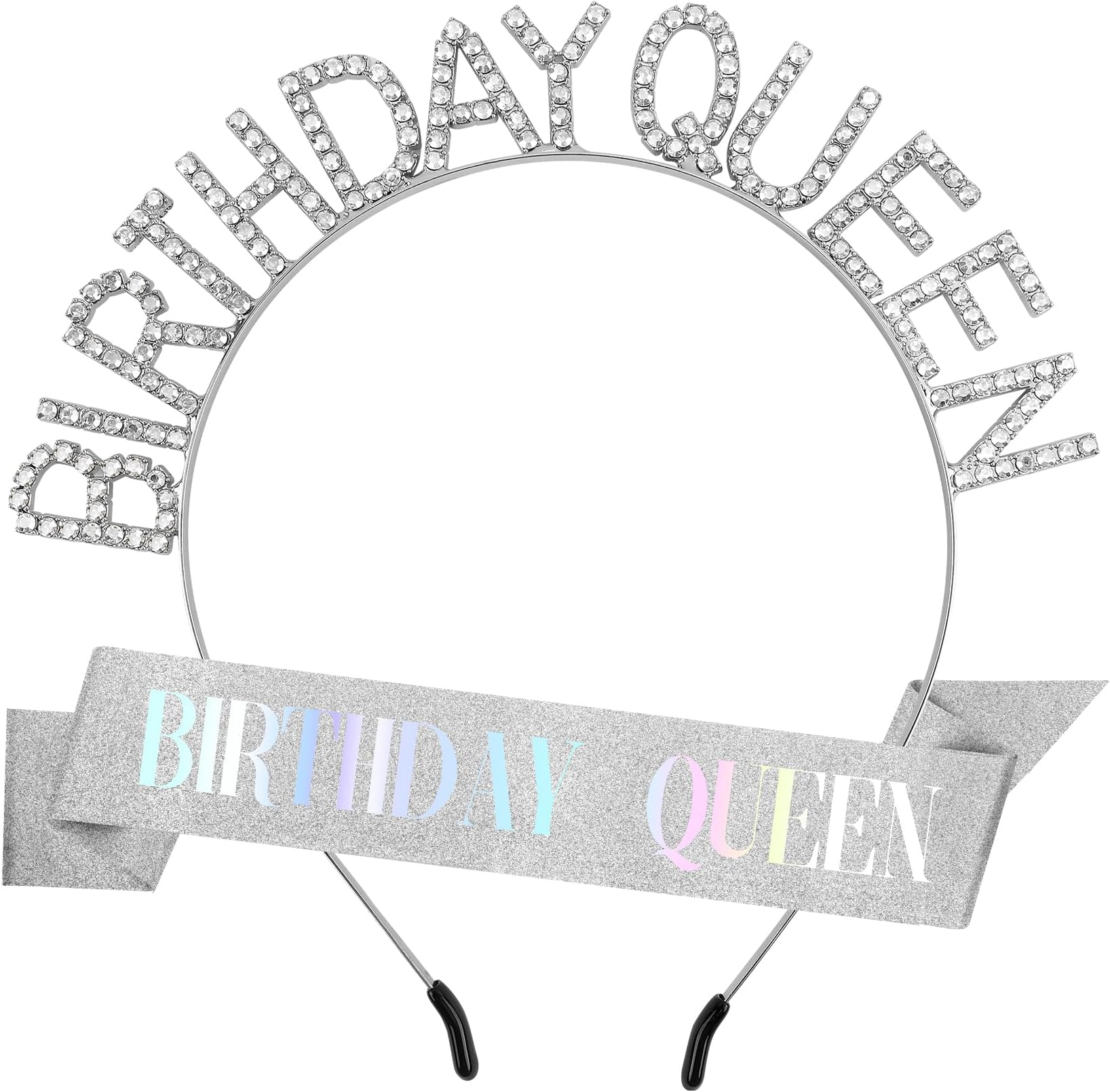 Birthday Sash,Tiara Crown,Birthday Crowns,Tiaras for Women,Birthday Queen Sash,Birthday Crown Adult Woman