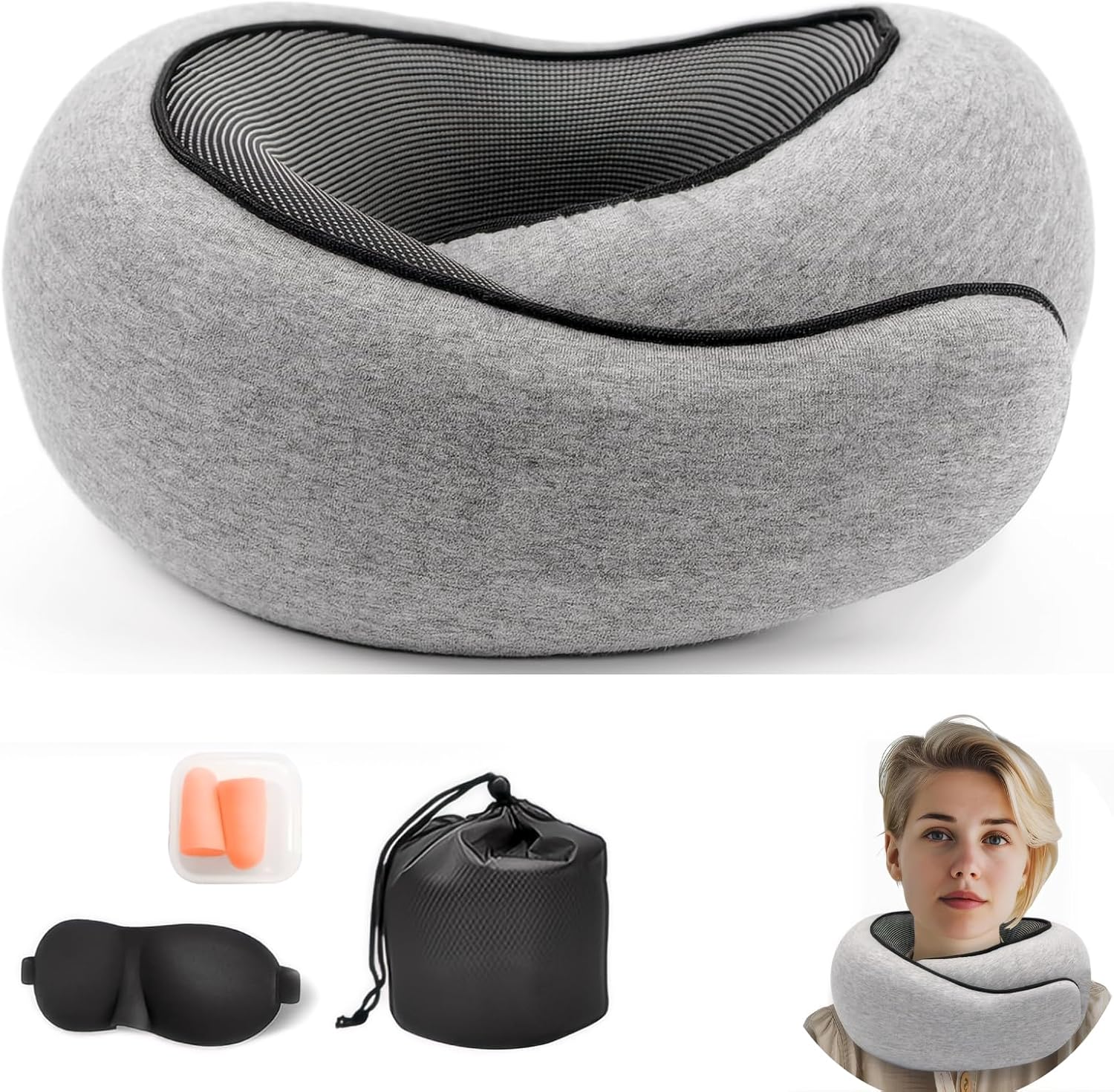Travel Pillows for Airplanes,Premium Memory Foam Travel Pillow, Removable Washable Neck Pillow Cover, Suitable for Airplanes,Offices and Cars Travel Pillows for Airplanes,Premium Memory Foam Travel Pillow, Removable Washable Neck Pillow Cover, Suitable for Airplanes,Offices and Cars