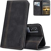 Vista 1 de AKABEILA Funda para VIVO V21 Funda de piel sintética de lujo para VIVO V21 Flip Folio Wallet Case Mujeres Hombres Funda con tarjetero Cierre