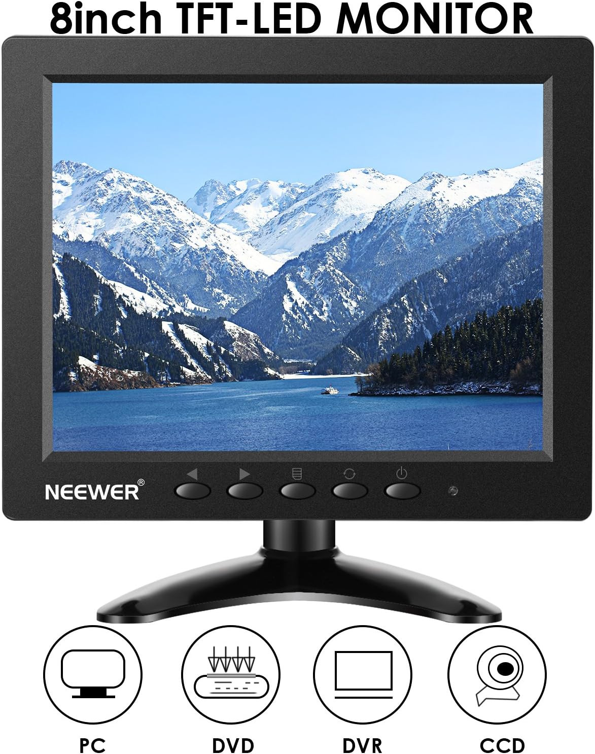 Tесh Dеаlѕ 🔥 Neewer NW801H 8 inches Monitor with 4:3 TFT-LCD Screen 1024x768 Resolution,500:1 Contrast,HDMI VGA BNC AV Input Audio,Built-in Speaker for DSLR, PC, CCTV Camera, DVD and Car Backup Camera