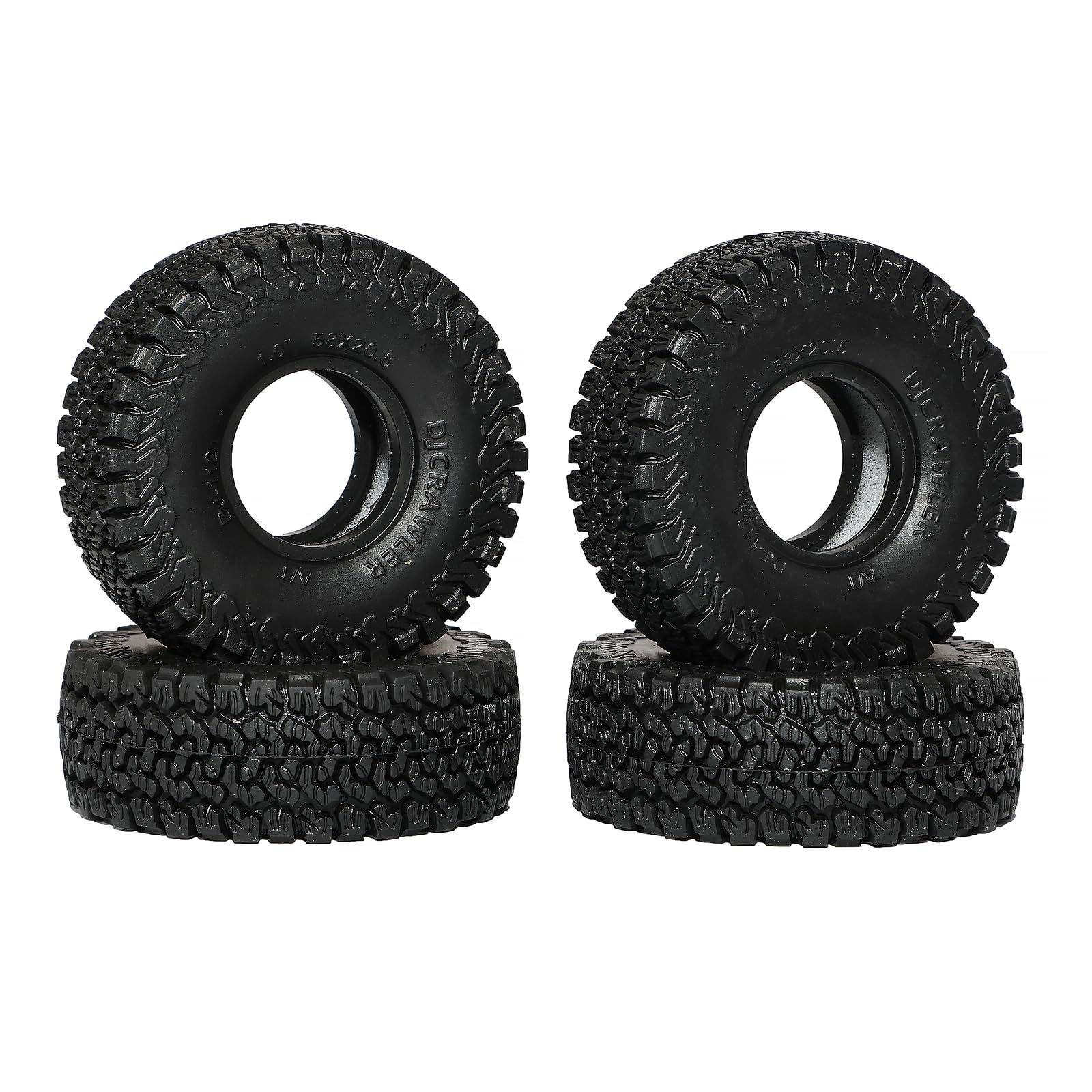 DJCRAWLER 1.0 Inch Sticky Soft Tires for TRX-4M 1/18 1/24 SCX24 Wheels Upgrades, High Viscosity RC Crawler MT Rubber Tyre