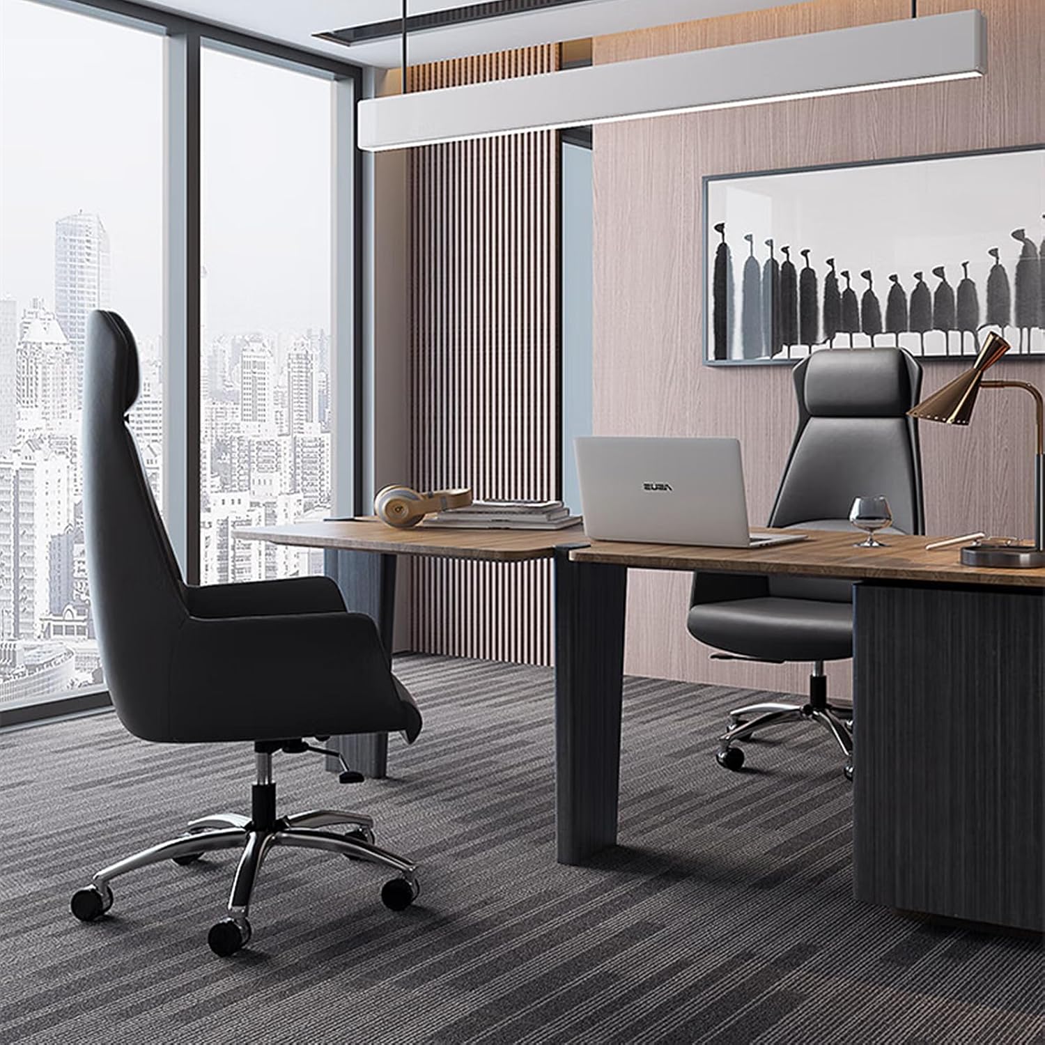 オフィスチェア ワークチェア 社長椅子 デスクチェア 事務椅子 レザーチェア オフィスチェア PUレザー 社長椅子 エグゼクティブチェア デスクチェア