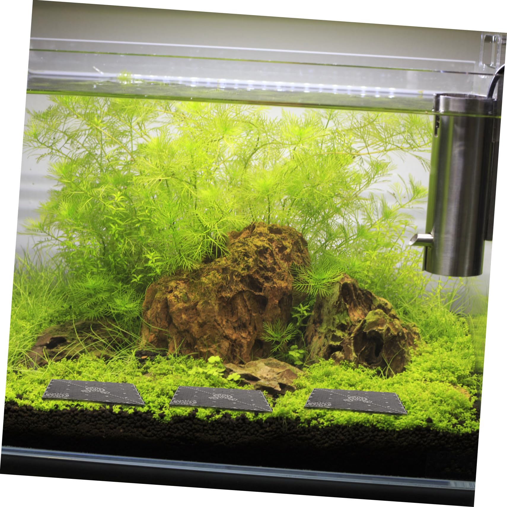 Sosoport Hochfestes PVC 20 Stück Bodenplatte für Aquarien Schwarzer Spleißtyp für Aquarien und Seefische