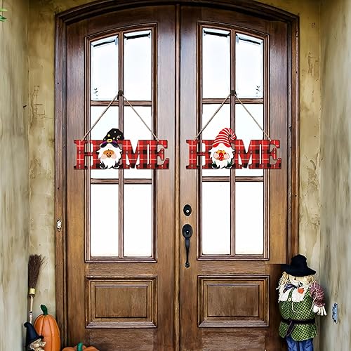 Miniatura 9 de Letrero de gnomos intercambiables de madera, gnomos de Pascua, decoración del hogar, decoración de temporada del día de San Patricio, letrero de