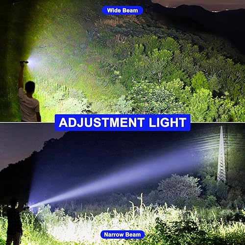 Miniatura 6 de Linternas LED recargables de alto lúmenes, 990,000 LMS más brillante, 5 modos de iluminación impermeable para camping emergencia