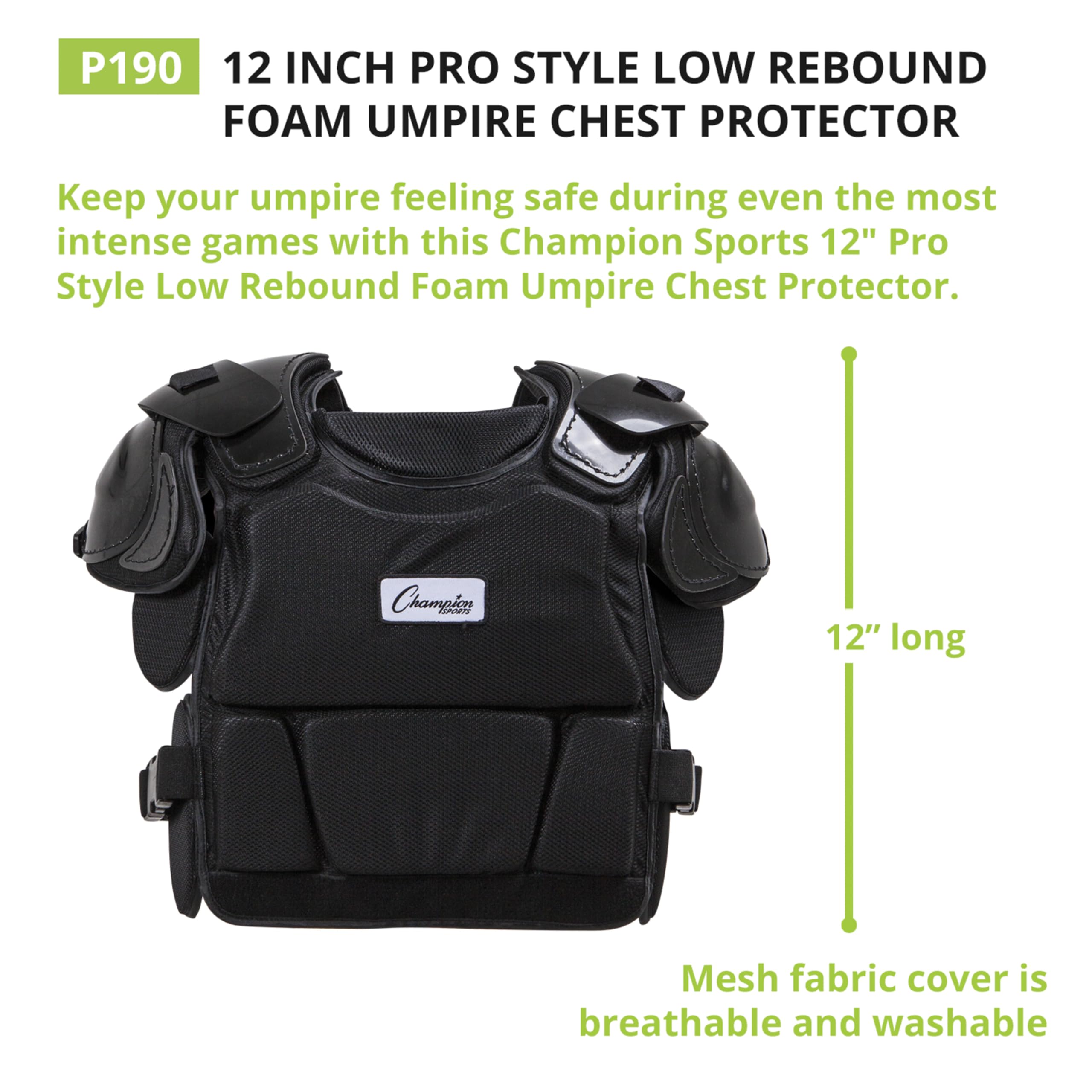 Champion Sports Pro Style Faible Rebond en Mousse Arbitre de Coffre Protection