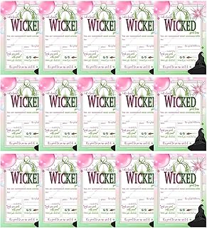 Kuehssn Party Invitation, Let's Have A Wickeds Good Time, 15pcs Birthday Invitations, Viewing Party Invites, Witch Hat Pat...