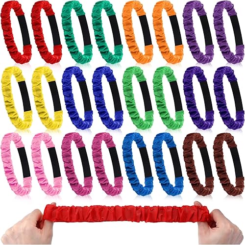 24 bandas de carreras de 3 patas coloridas elásticas para juegos de campo bandas elásticas reutilizables para interiores y exteriores para juegos de