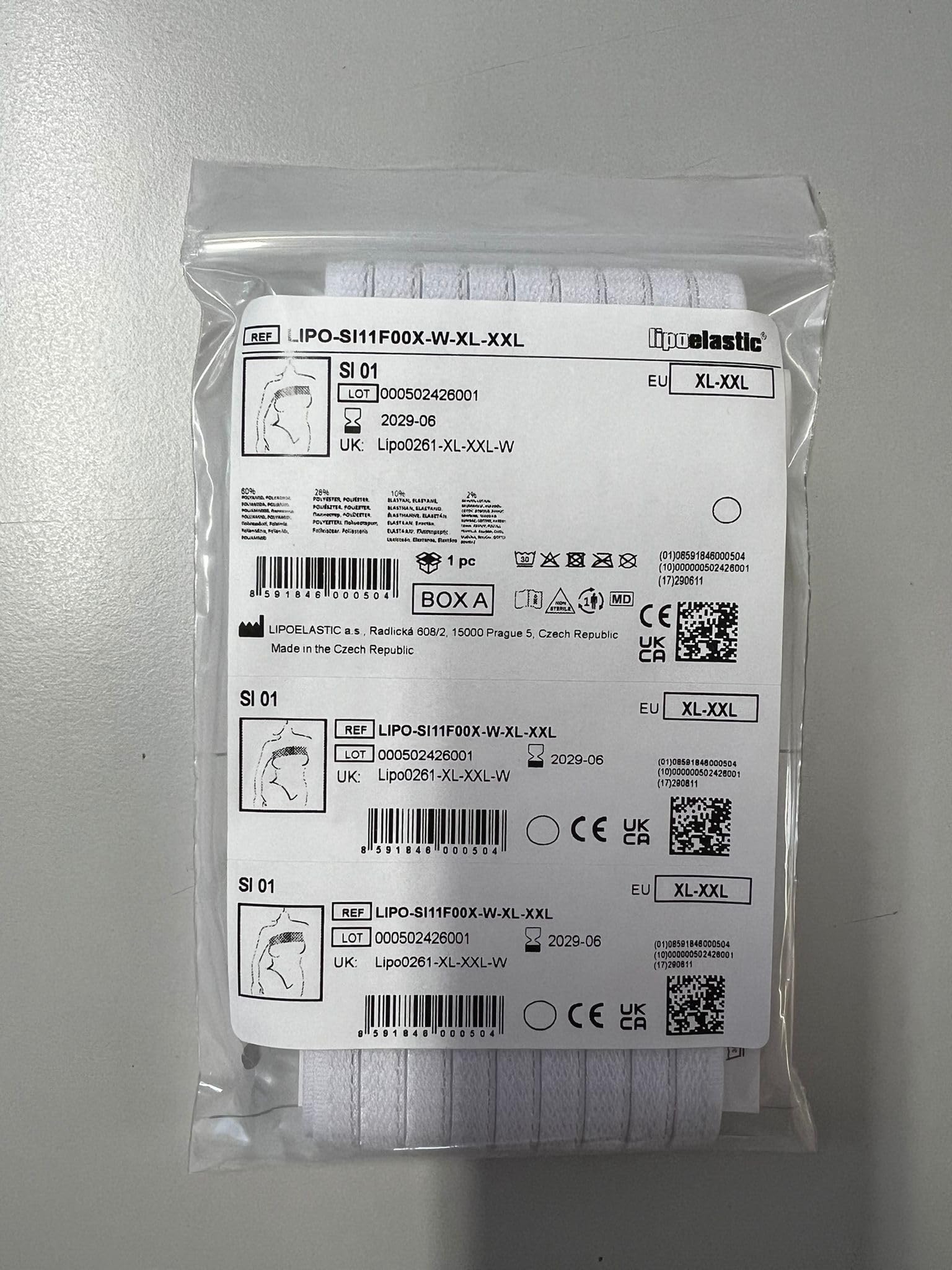 LIPOELASTIC SI 01 (czarny, M/L)