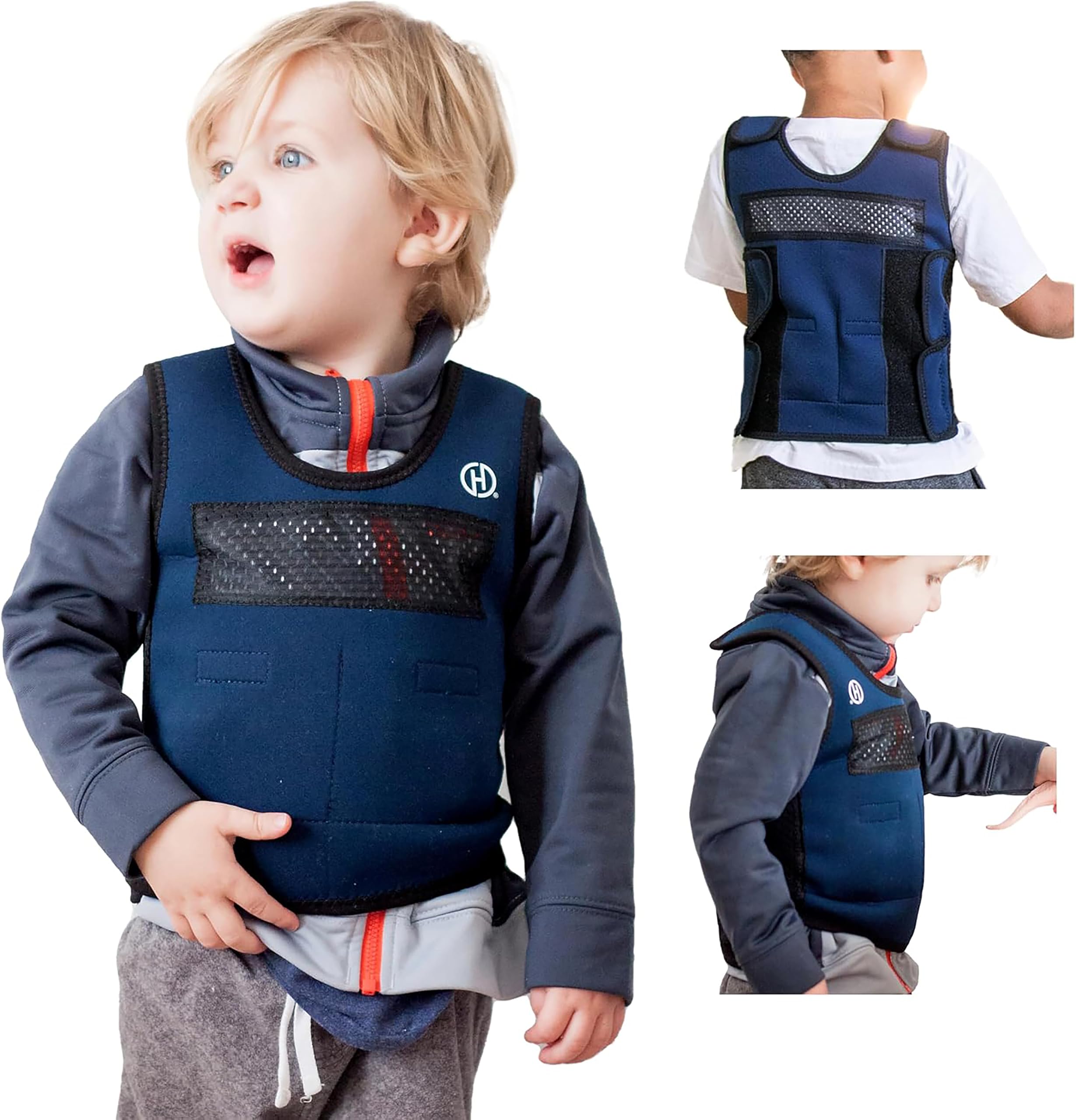 Harkla Weighted Vest for Kids - Neoprene Compression Vest - Ages 2