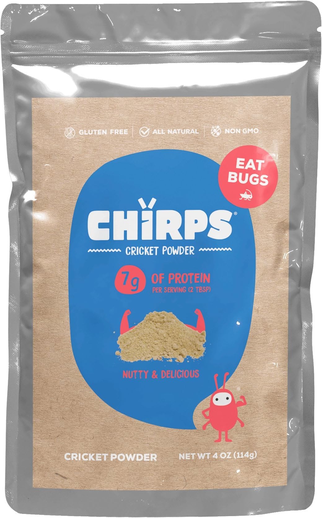 Chirps Cricket Complete Protein Powder (Gluten Free, Non-GMO, Soy free, Whey free, Wheat free)