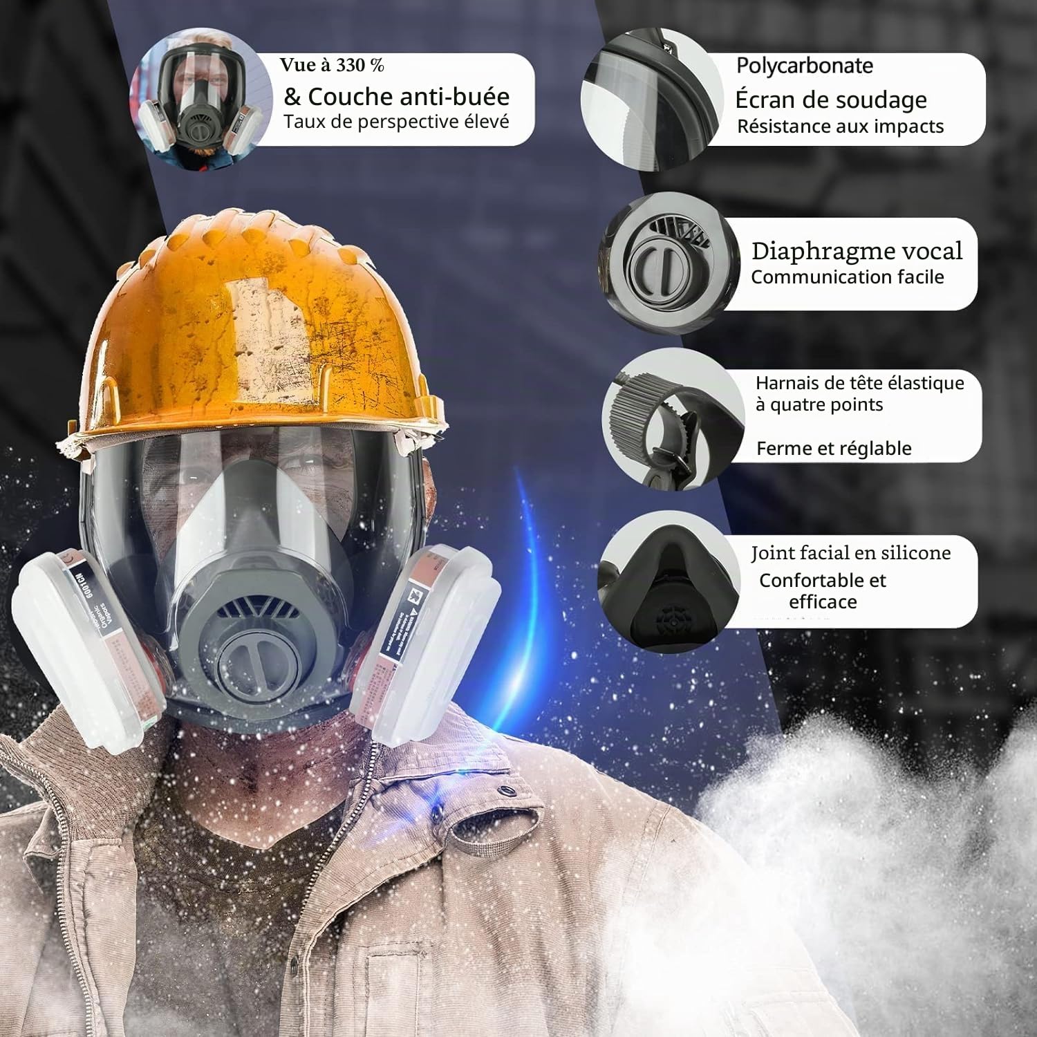 Lot de 2 et 4 masques à gaz complets