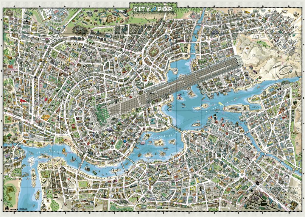 Amazon.co.jp: 2000 Piece HEYE Puzzle 29844 Map Art : City of Pop