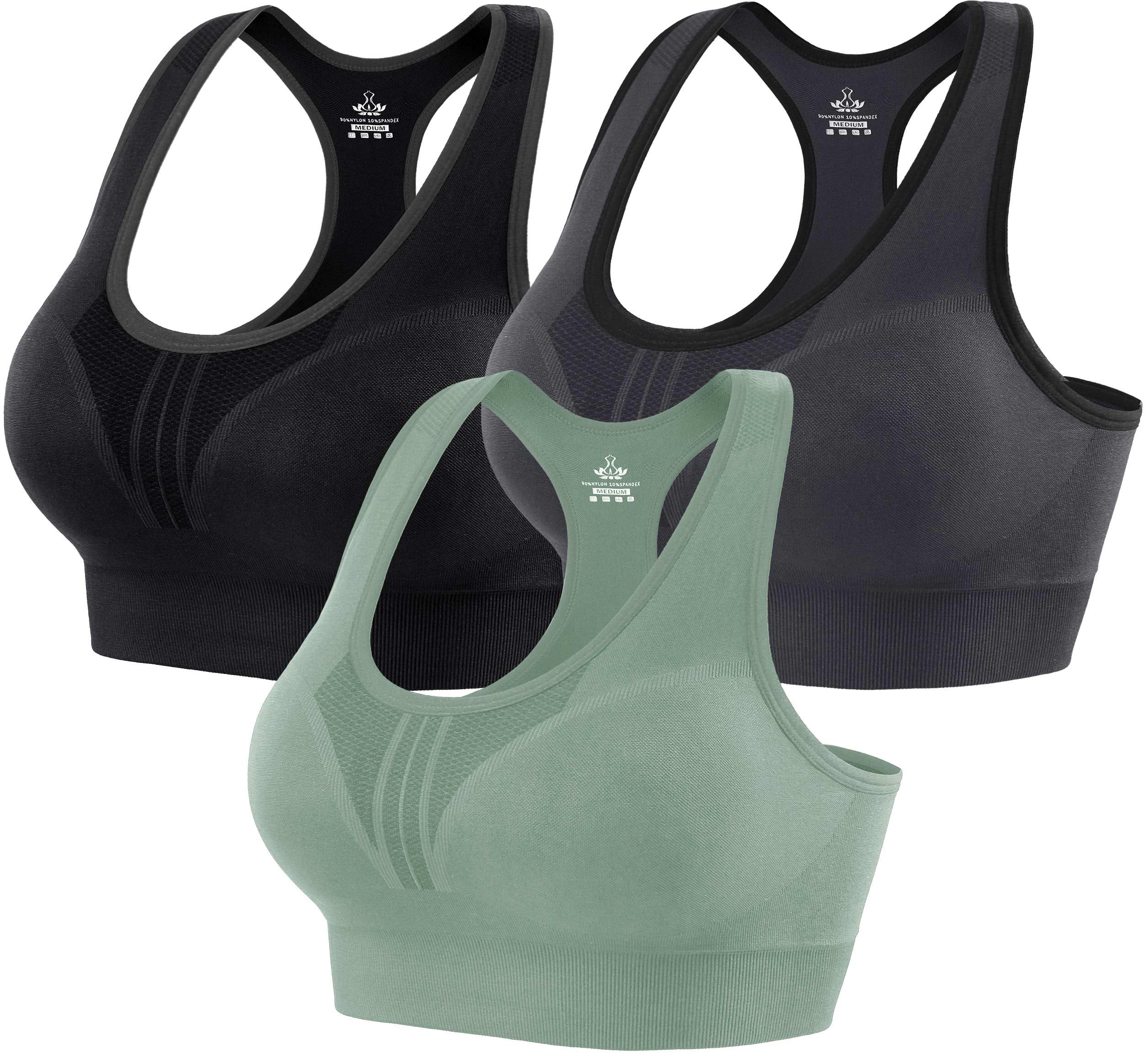 Heathyoga High Impact Sports Bras for Women High Support Padded Sports Bra Workout Bras for Women Racerback Bra for Yoga