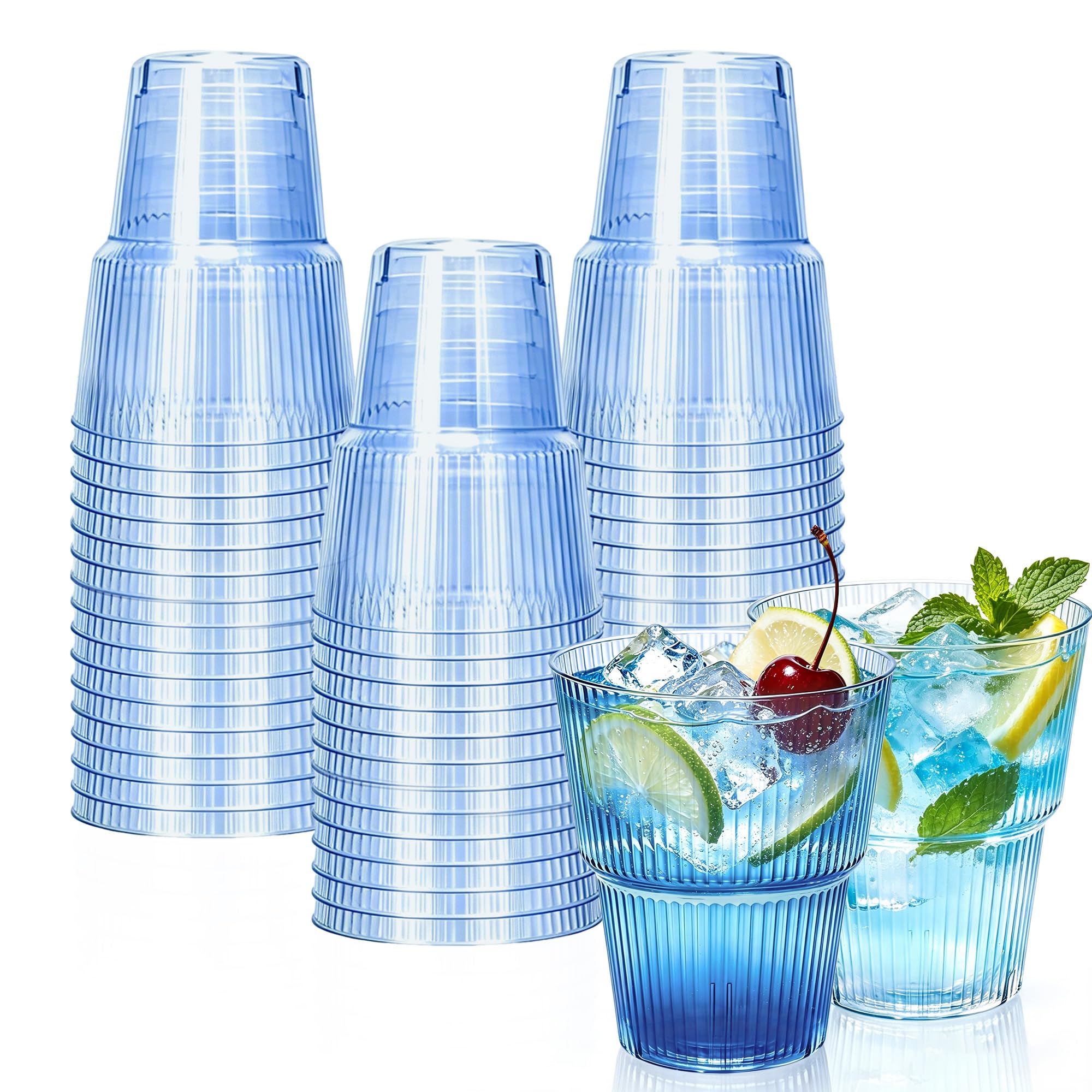 50 Pack Green Plastic Wine Glasses, 14 oz Clear Plastic Cups — Amazon image 9
