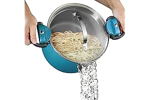 Gotham Steel 5 Qt Pot: Multipurpose Pasta Cooking Pot with Strainer