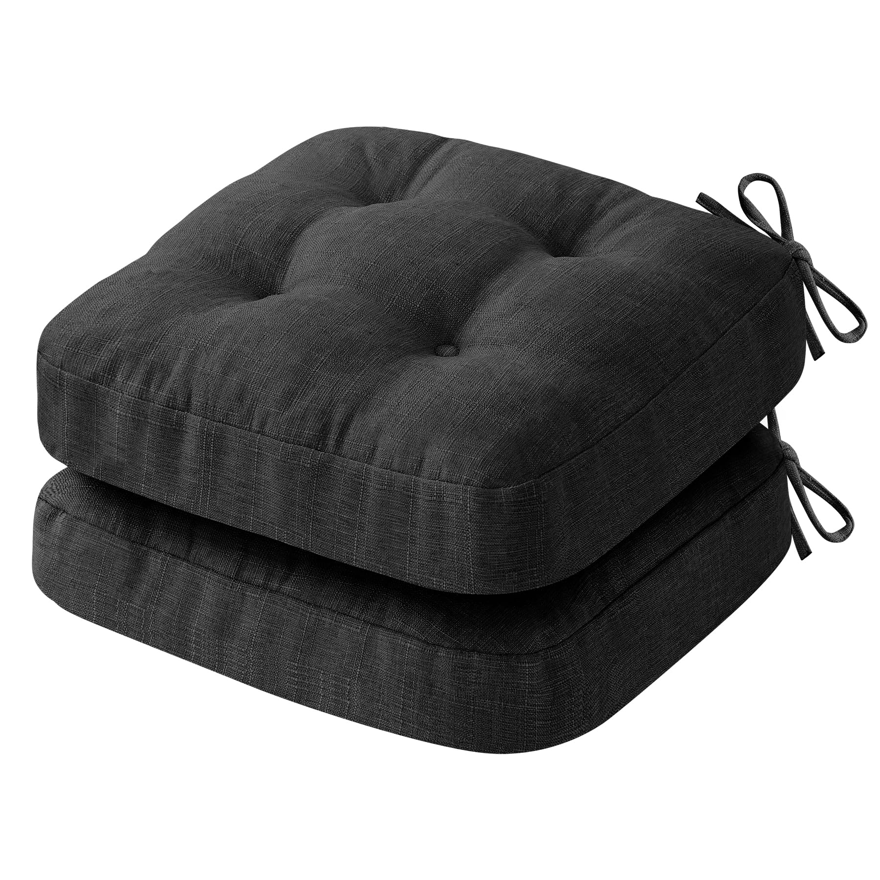 Chair Cushions, Memory Foam Dining Chair Cushions, Tufted Indoor Chair Pads, Set of 4, 16.5' x 16.5' x 3.5', Beige — view 21
