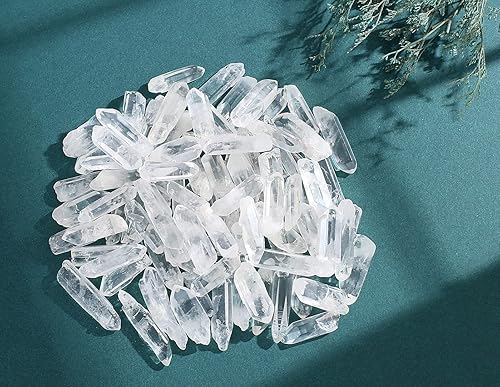 Miniatura 2 de DUQGUHO Cristales de cuarzo transparente, puntos, a granel, piedras de cristal curativo, forma irregular, puntos de cuarzo crudo, varita de cristal