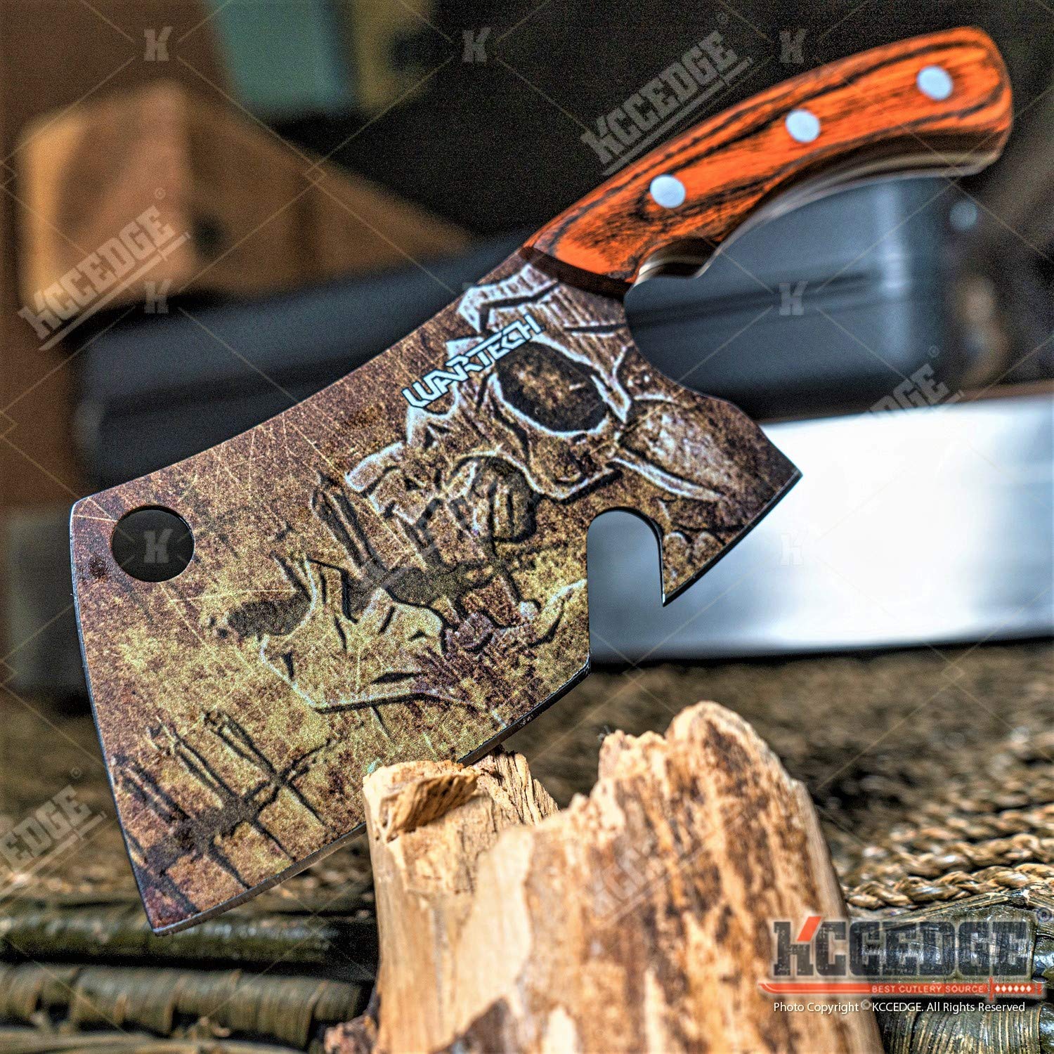 KCCEDGE BEST CUTLERY SOURCE Tactical Knife Hunting Knife Survival Knife Fixed Blade Knife Razor Sharp Edge Camping Accessories Camping Gear Survival Kit Survival Gear Tactical Gear 76339 (Wood)