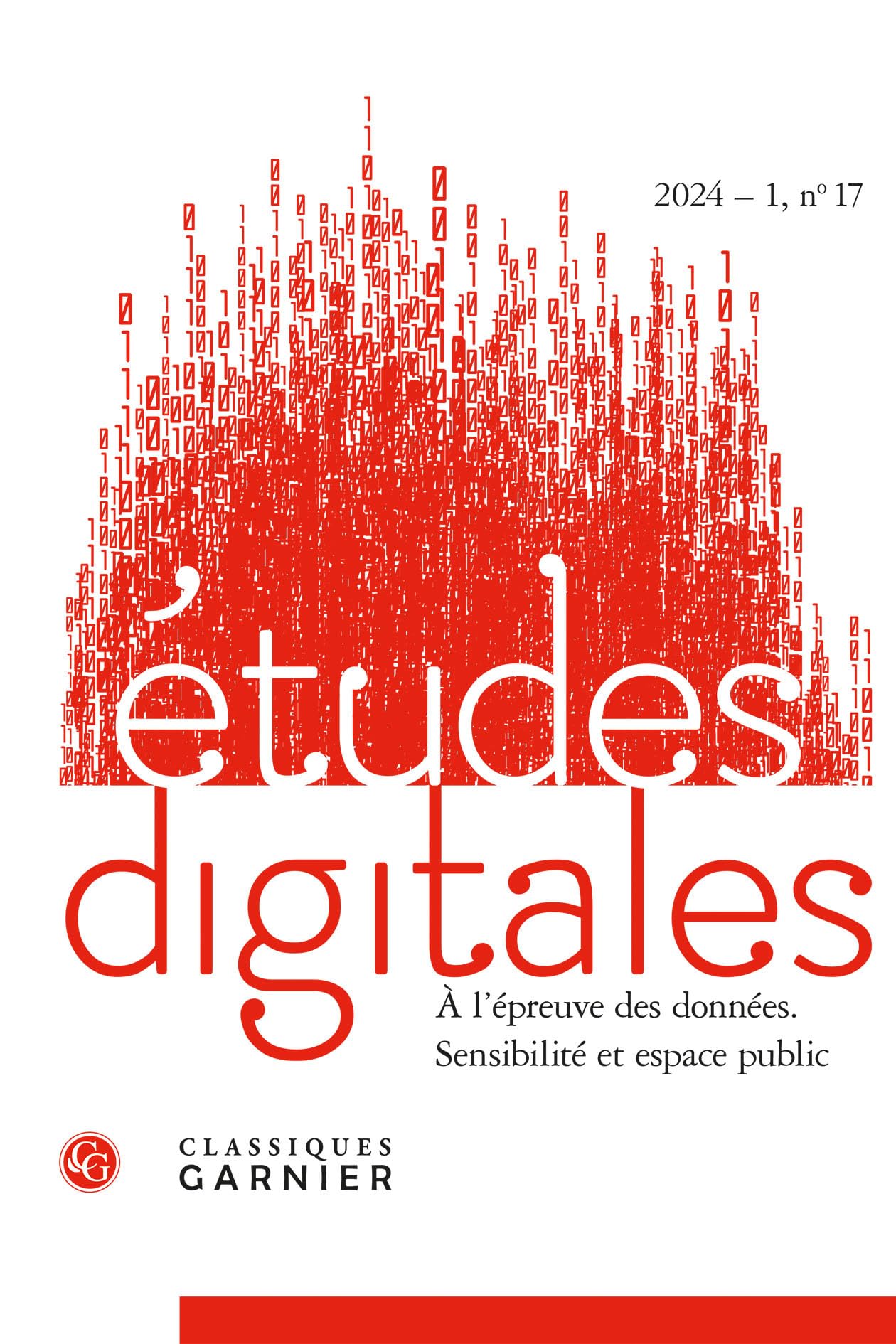 Études digitales: À l'épreuve des données. Sensibilité et espace public (2024) (2024 - 1, n° 17)