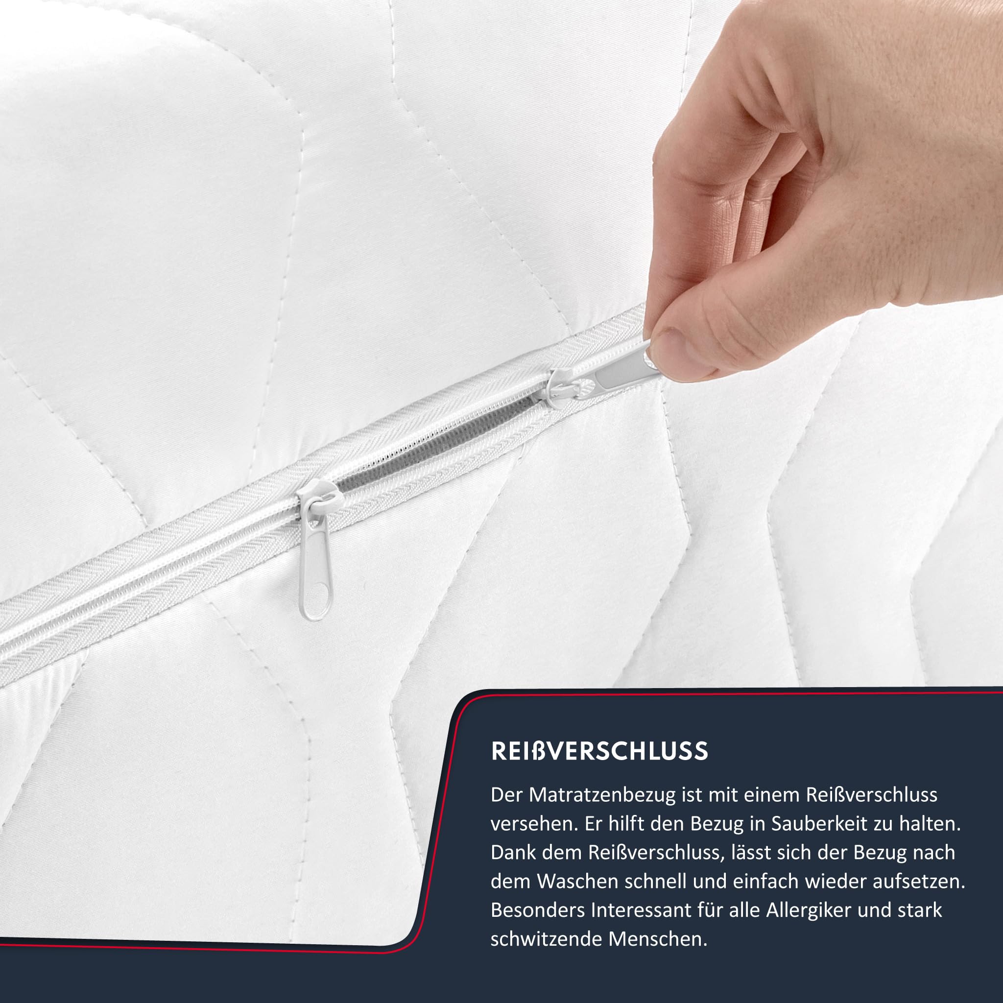 FDM Matratze 160x200 cm Härtegrad H2 H3 Höhe 27 cm Taschenfederkernmatratze Visco-Schaum Polyurethan-Schaum 7 Komfortzonen mit Hypoallergenem Waschbarem Premium-Bezug Oeko-Tex Memory Duo