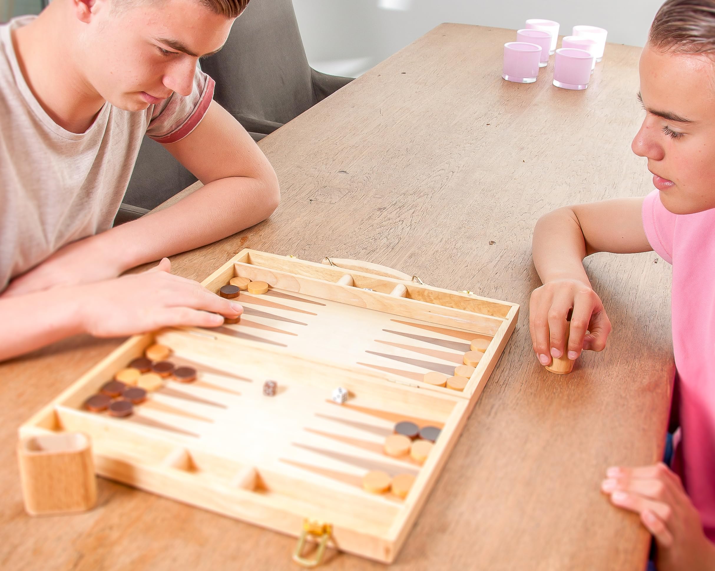 Engelhart - Juego de Backgammon de Madera con Incrustaciones - 150536