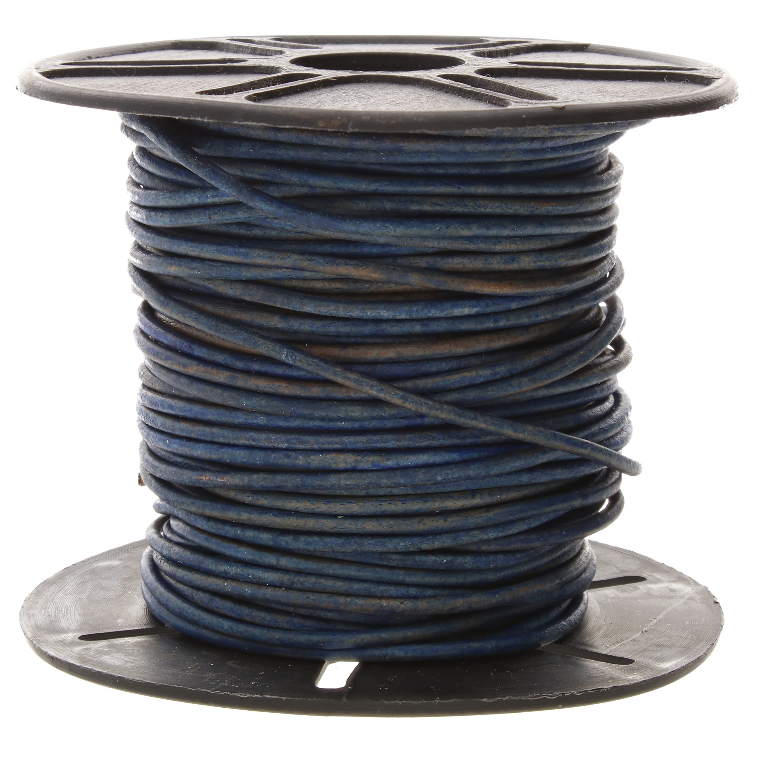 Cordon cuir bleu 1.5mm fil rond pour bijoux artisanaux et loisirs créatifs