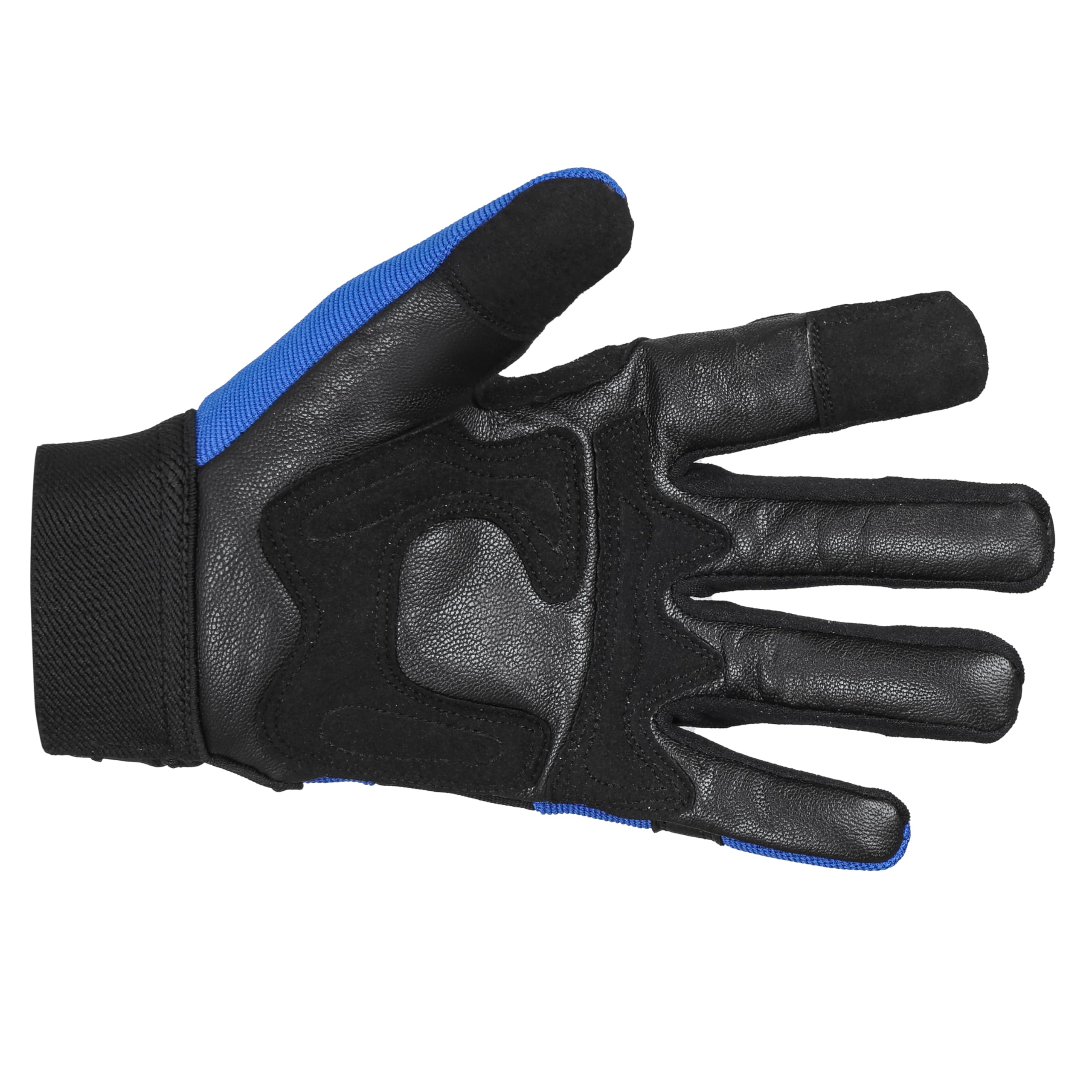WORKMAXX Gardening Working Gloves Garden Thorn Proof Flexible Heavy Duty Leather Mechanic Utility Dexterity Breathable Construction Gloves for Work Mens Women (BLUE - Image 4