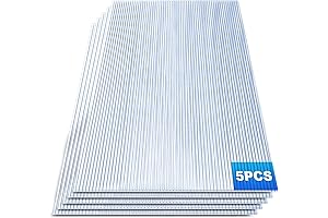 Twin Wall Polycarbonate Panels for Greenhouse, 5-Piece Multilayer Twin Wall Plastic Panels
