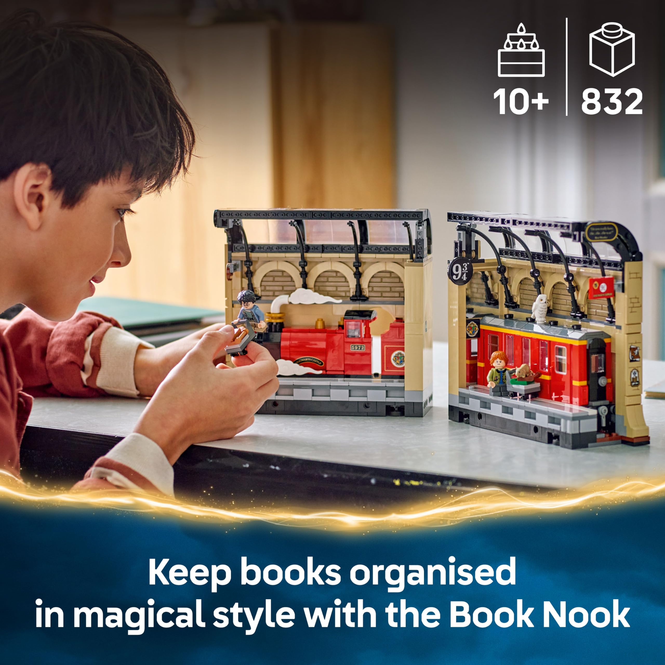 LEGO Harry Potter Book Nook: Hogwarts Express Set including a Train Toy, 2 Minifgures incl. Ron Weasley - Image 2