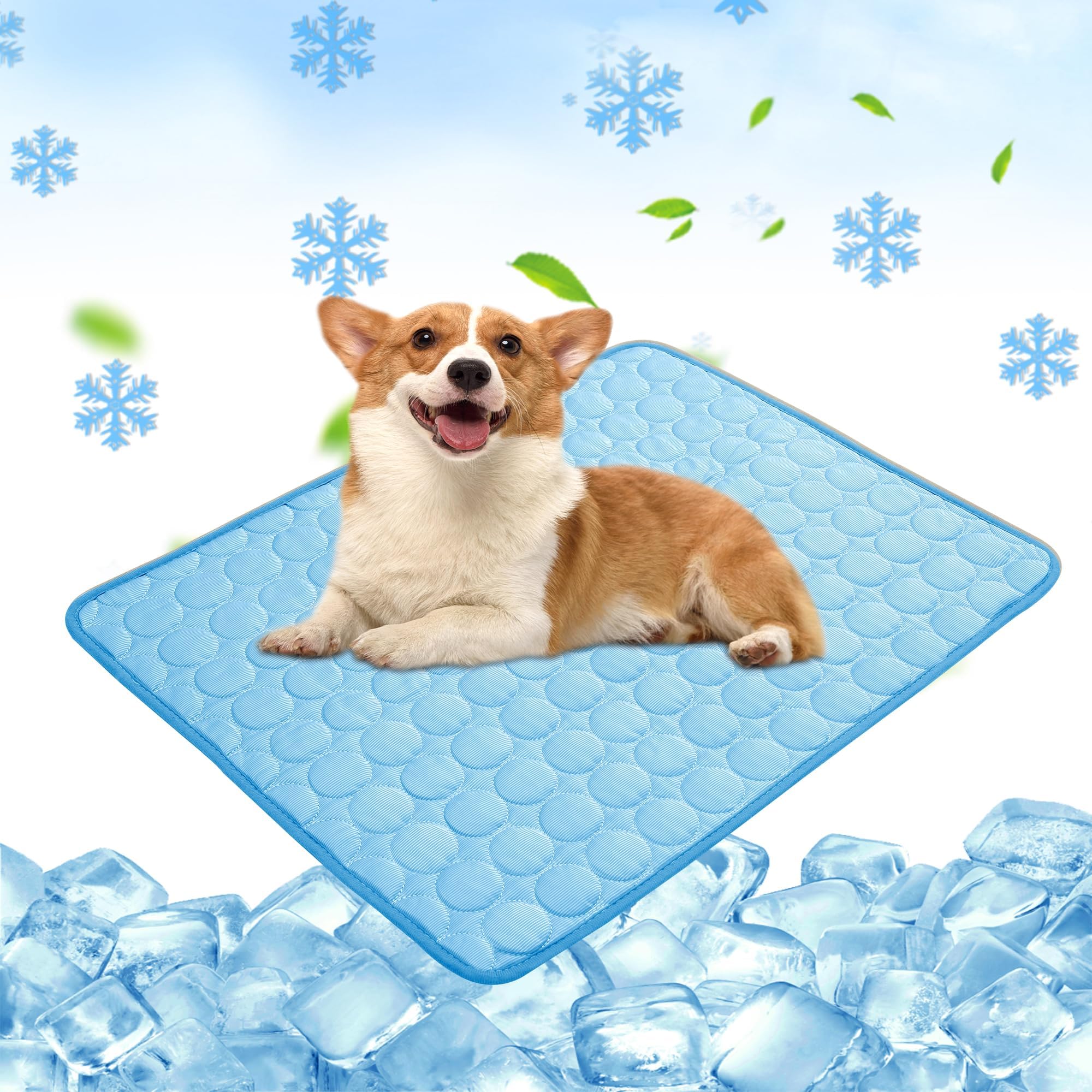 Chumix Kühlmatte Hund, Weichem Stoff Extra für Haustiere | Selbstkühlende Hundematte, Ungiftig Kühlkissen für Haustiere, Kühlmatte Katze, Ideal für Zuhause, Auto, Reisen