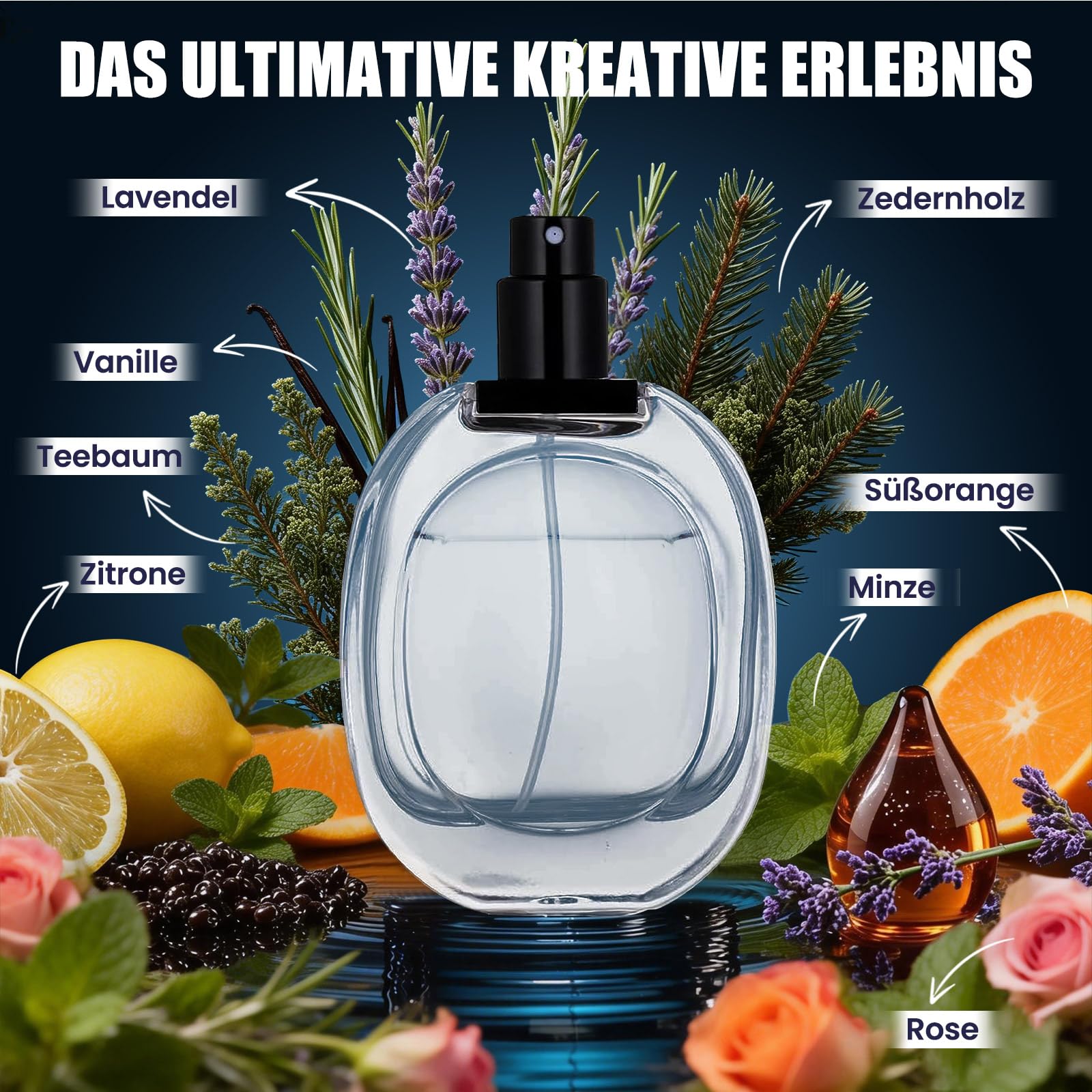 Parfüm Selber Machen Set für Herren DIY Eau de Cologne Herstellungsset mit ätherischen Ölen