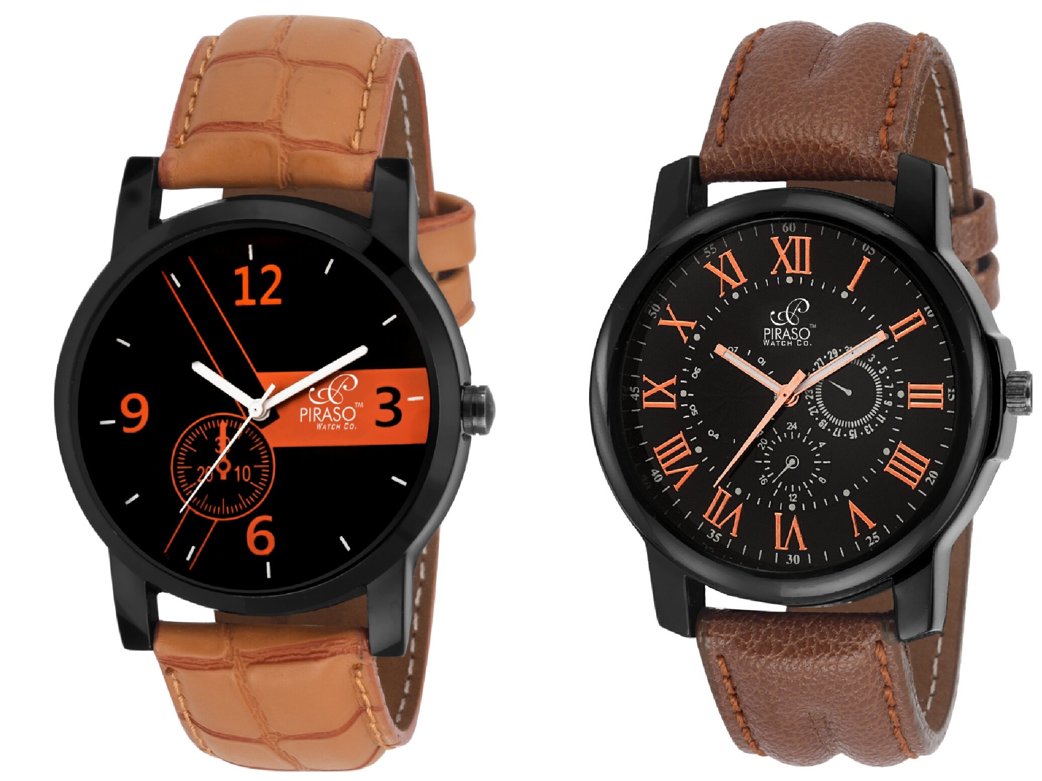 PIRASO-Black Dial 2 Watches-STYL-CHR (B0723GDQFG) Amazon Price History, Amazon Price Tracker