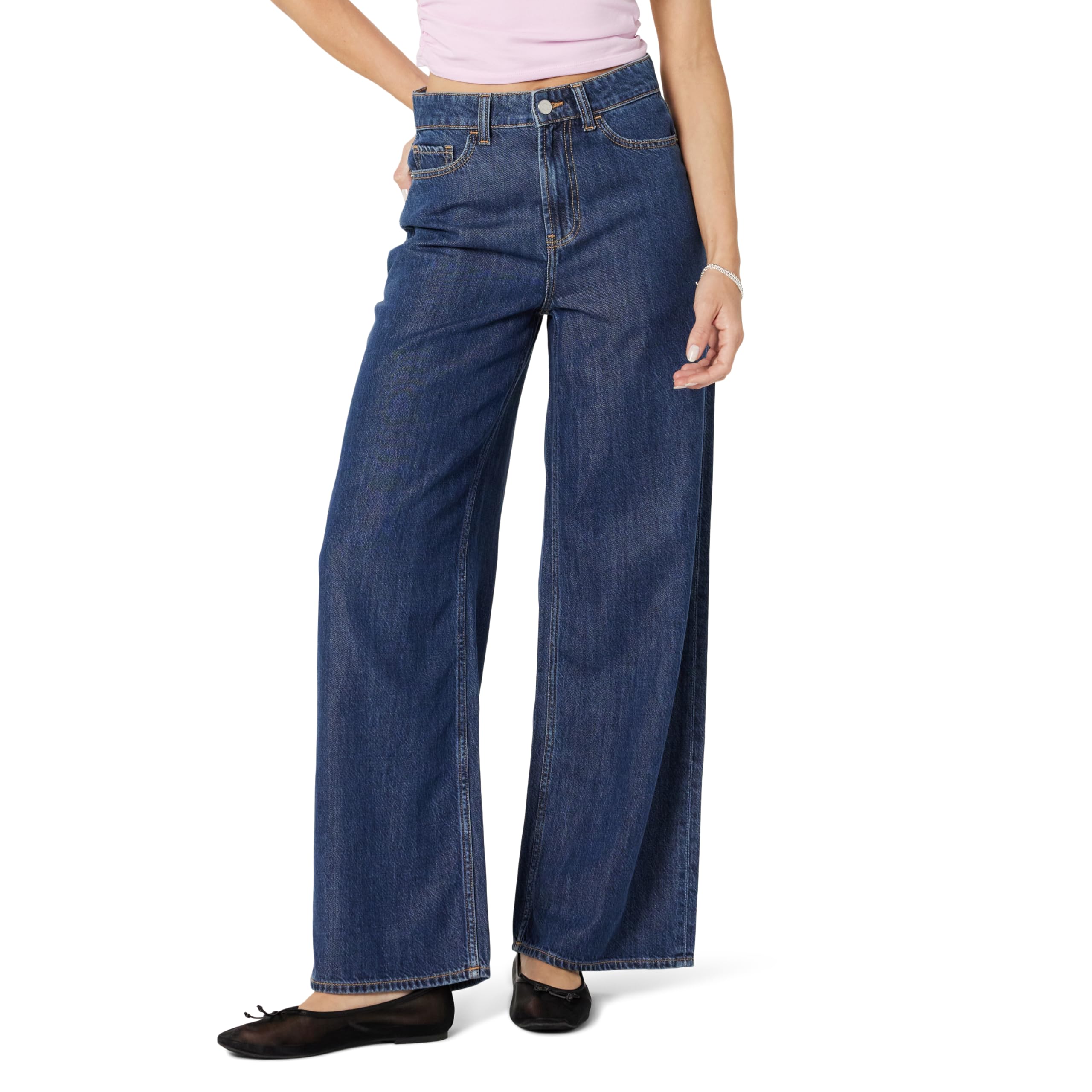 The Drop Women's Alba Wide-Leg Relaxed Denim