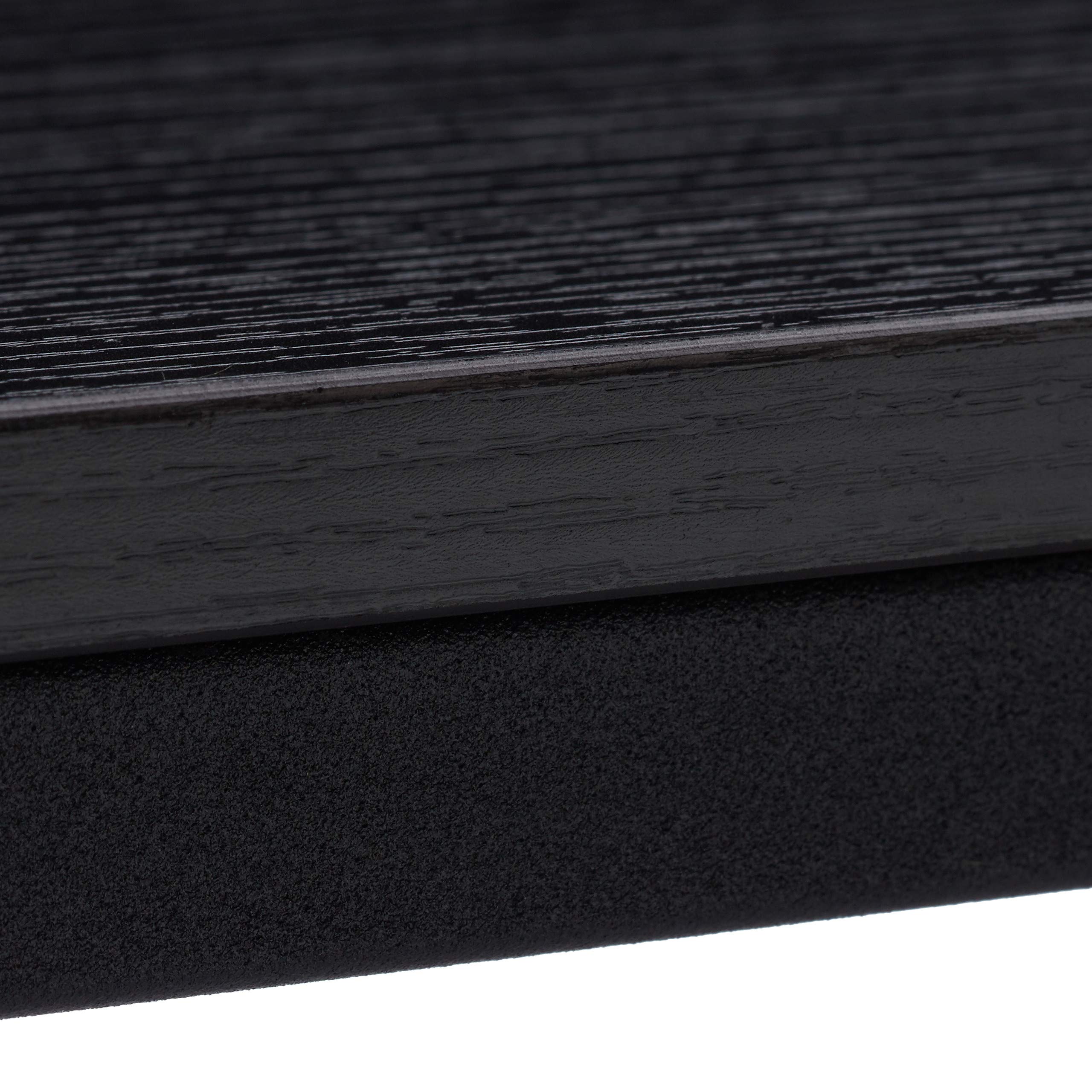 Relaxdays Tavolino a C, Tavolo Laterale da Divano, Struttura in Acciaio, Pannello Melaminico, da Salotto H: 60 cm, Nero