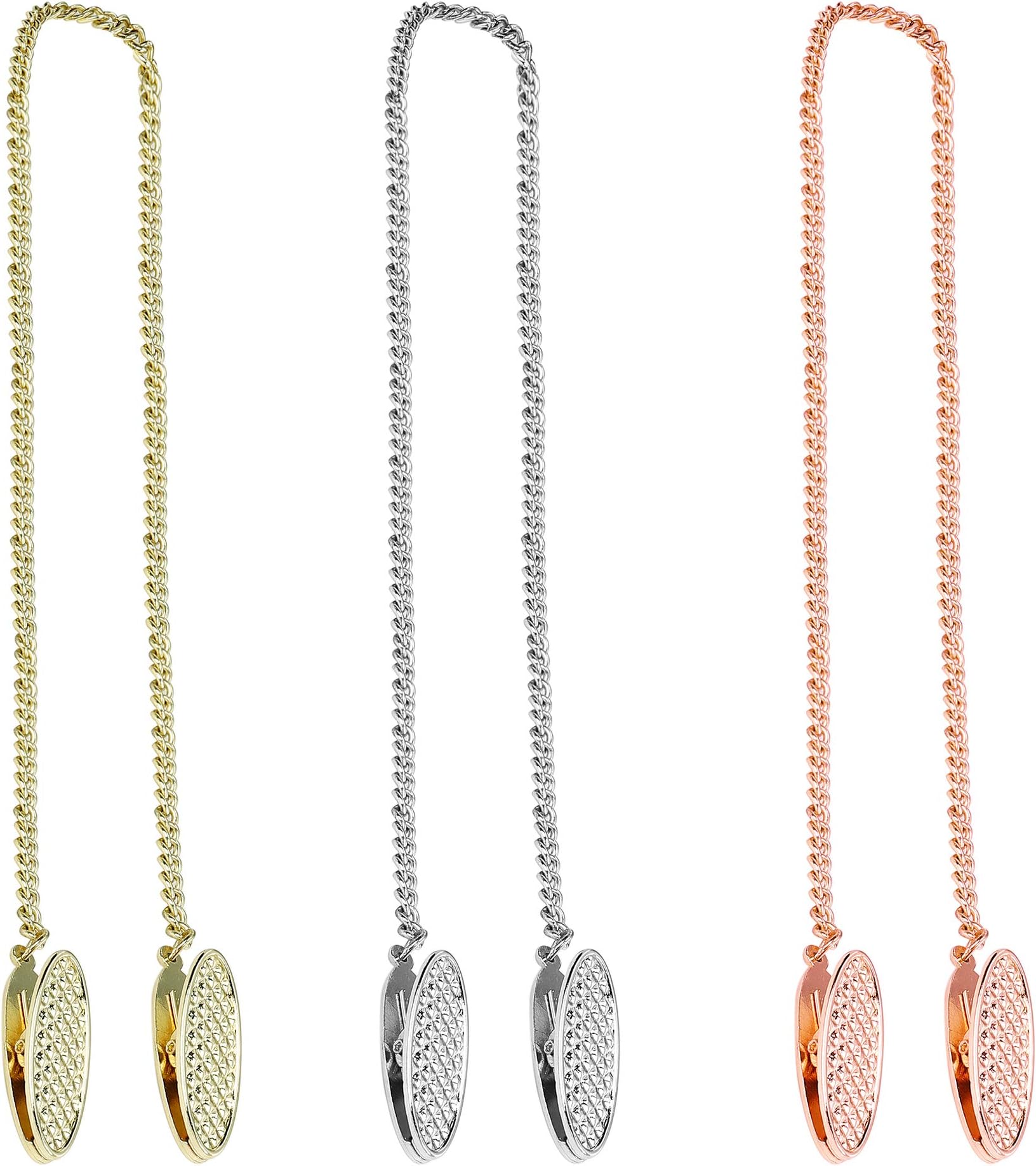 Napkin Serviette Chrome 50cm Flexible Ball Chain with 2 Clips by CUK