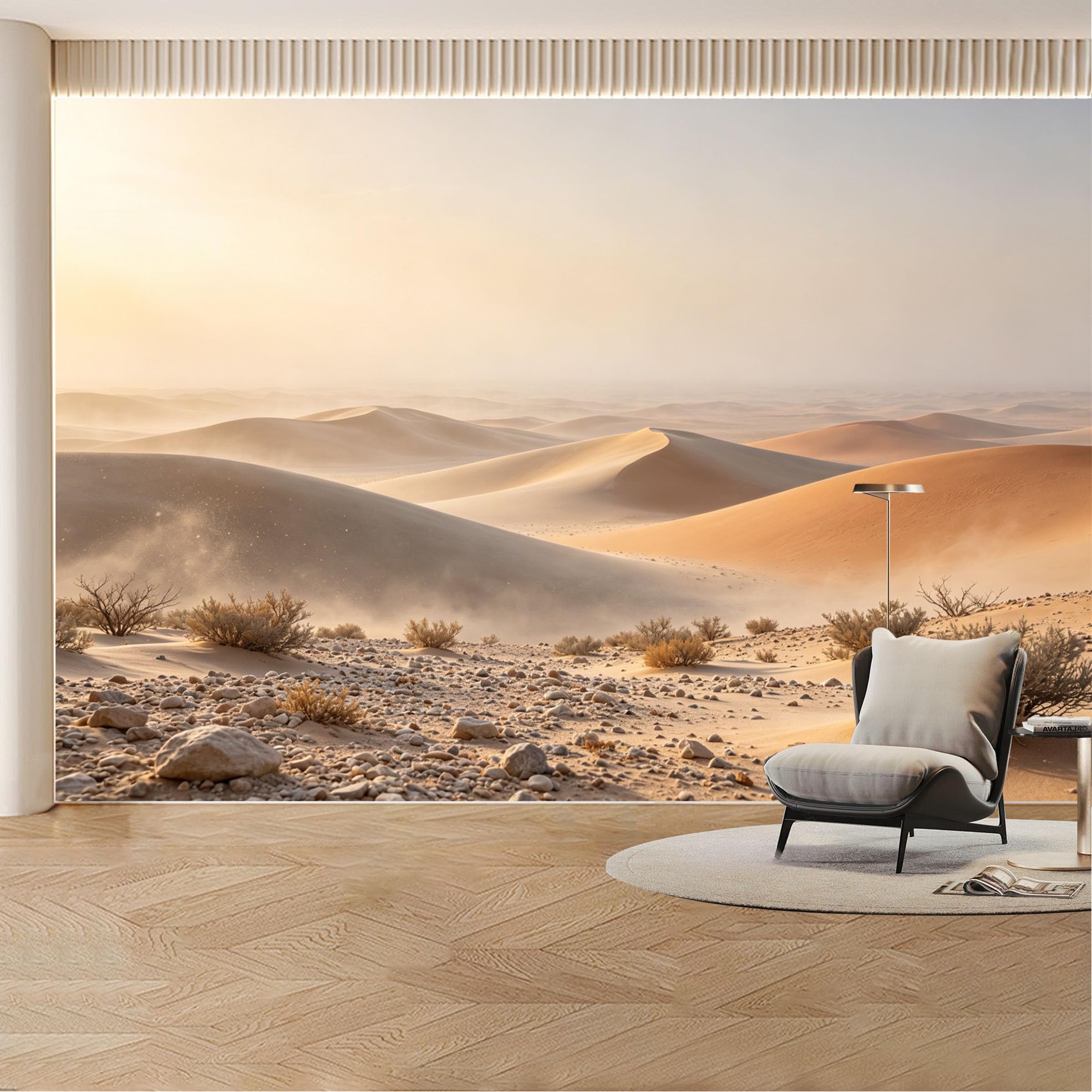 Custom Wall Mural Wallpaper Desert Landscape 3D Effect Wall Decor Luxury Sunset Minimalist Removable SelfAdhesive Large Photo for Living Room， Bedroom， Office